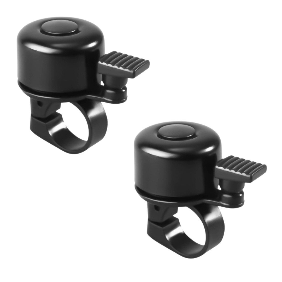 RACEL Fahrradklingel 2x Fahrradklingel Set für MTB Citybike eBike eScooter laut & kompakt, (2-tlg) Laut, leicht
