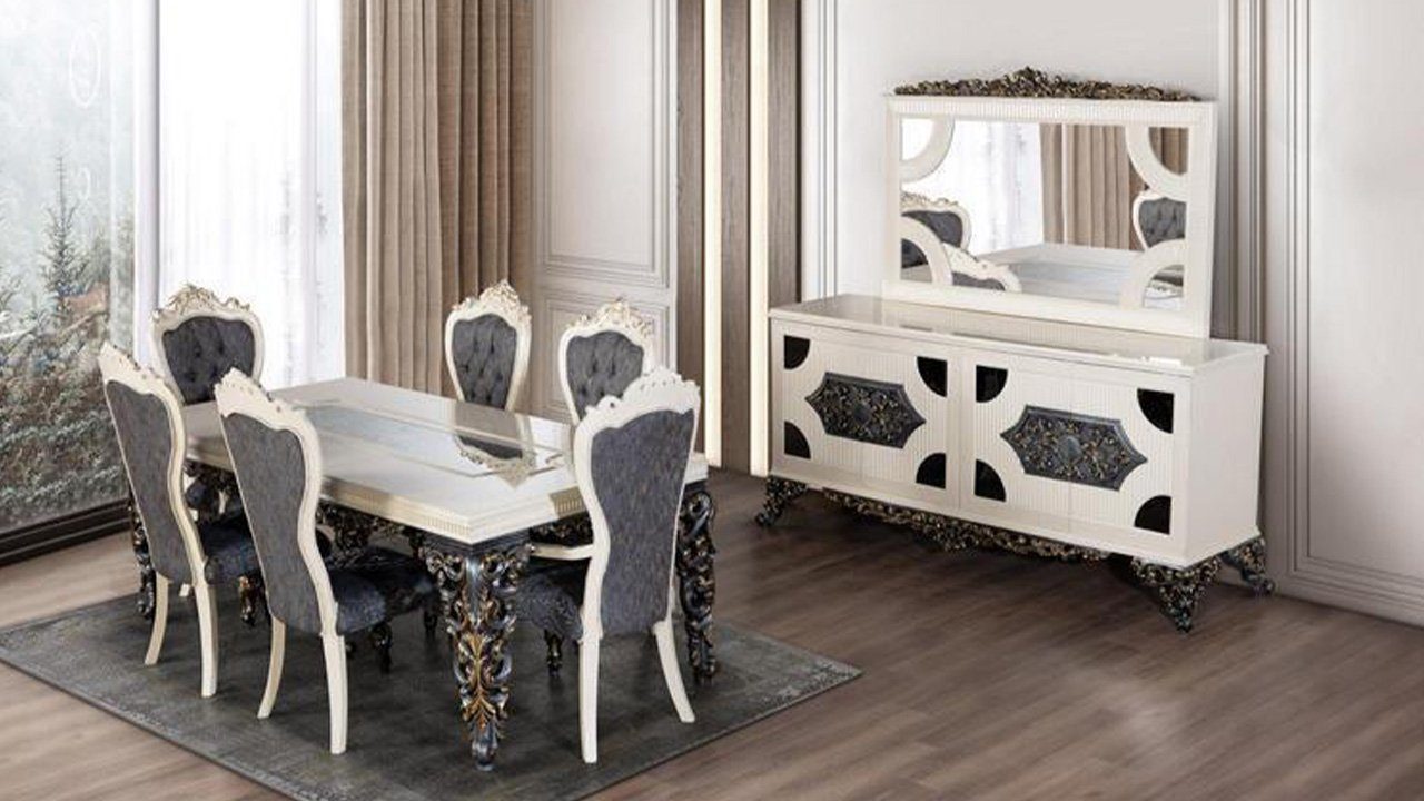 Stuhl Luxus, JVmoebel Stühle In Made + Set Stühle mit Sessel Esszimmer Armlehnen 2x Europe 2x Stuhl