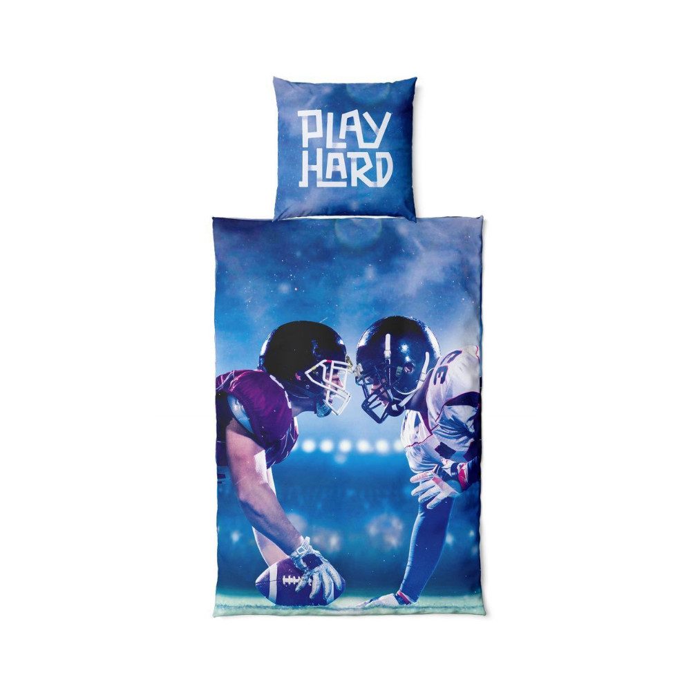 VertriebsArena GmbH Bettwäsche MF Bettwäsche Play Hard Football 80gsm