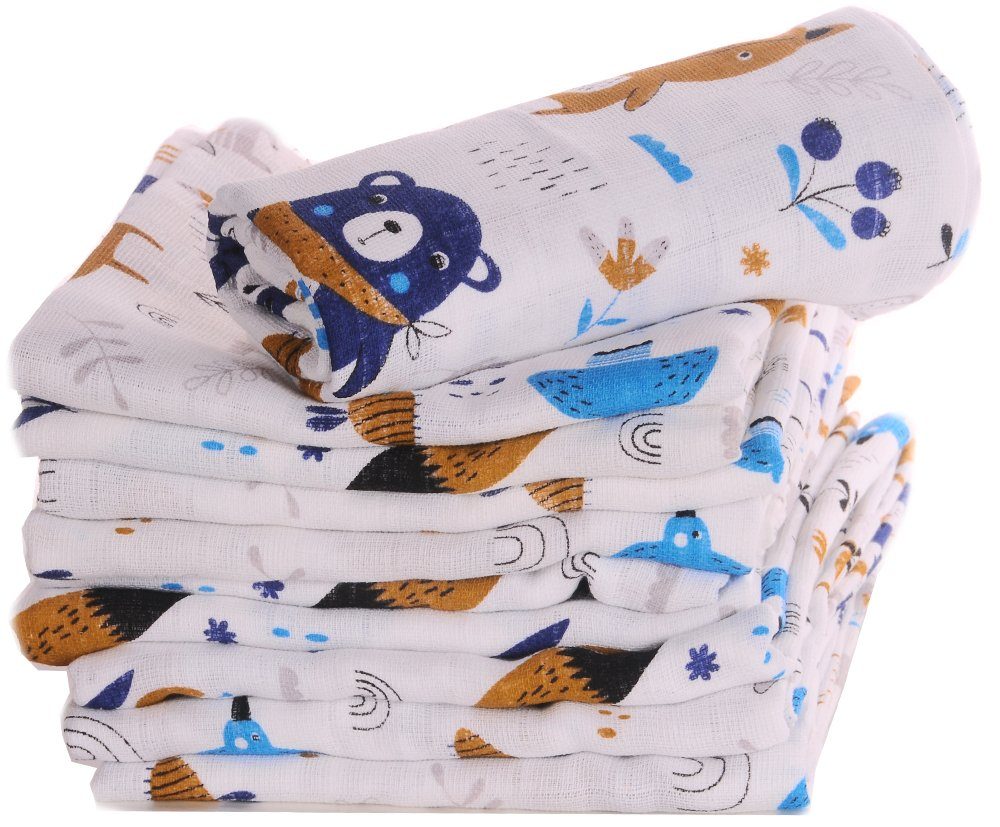 Stoffwindeln Spucktücher Baby Mulltücher Mullwindeln 10er Pack Babytücher