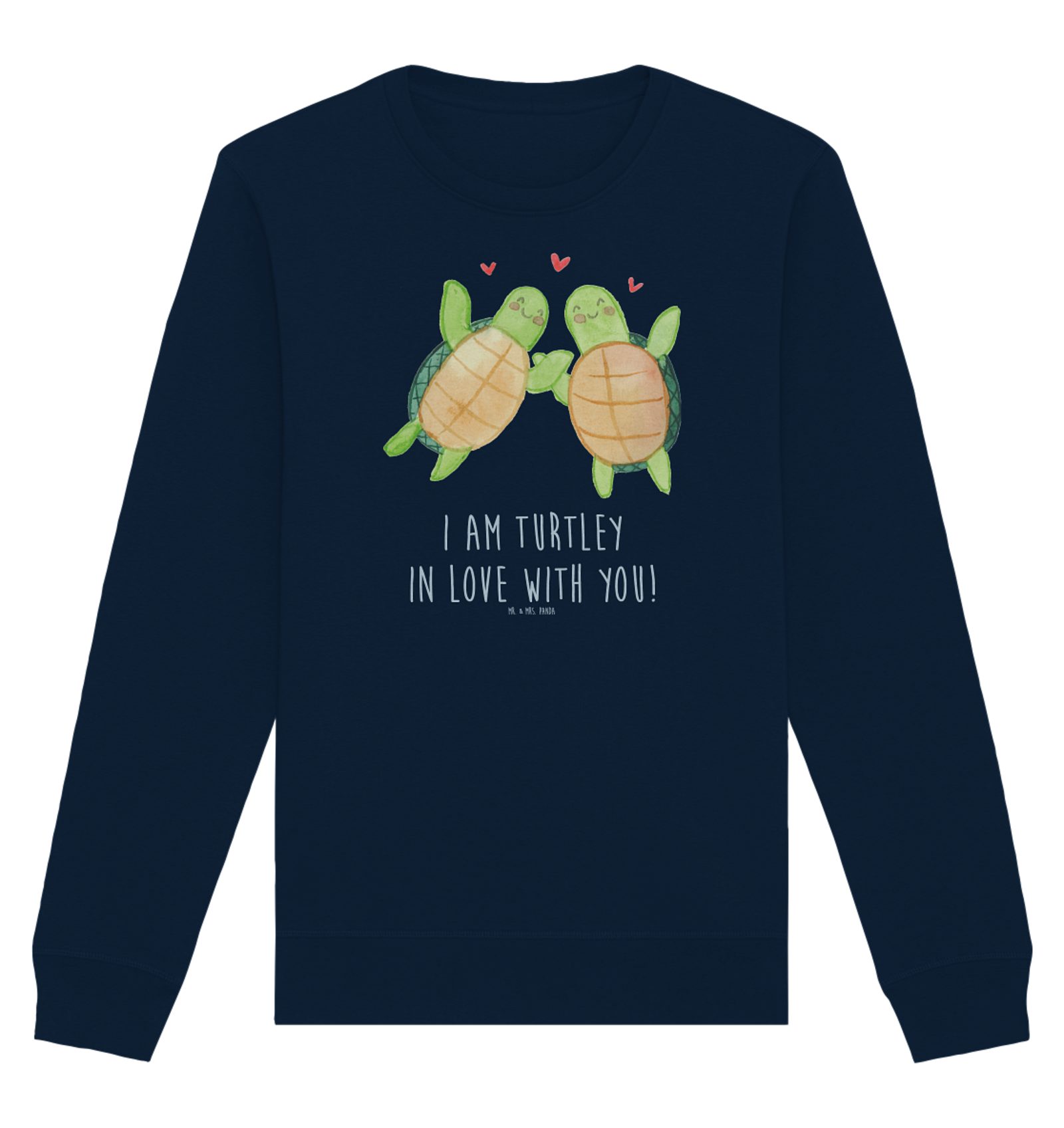 Longpullover Schildkröten Paar Größe XS - French Navy - Geschenk, Pullover Männer