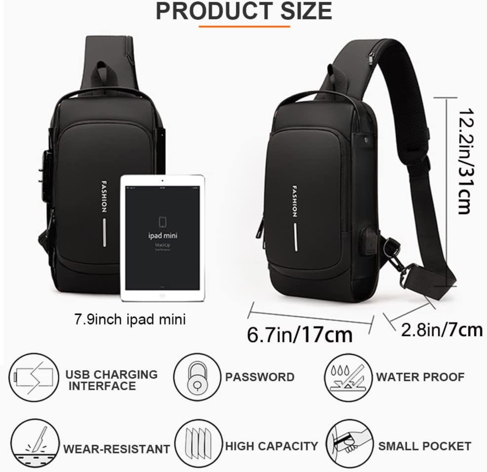 Blusmart Umhängetasche Wasserdichte Unisex-Brusttasche/Umhängetasche (Mit U günstig online kaufen
