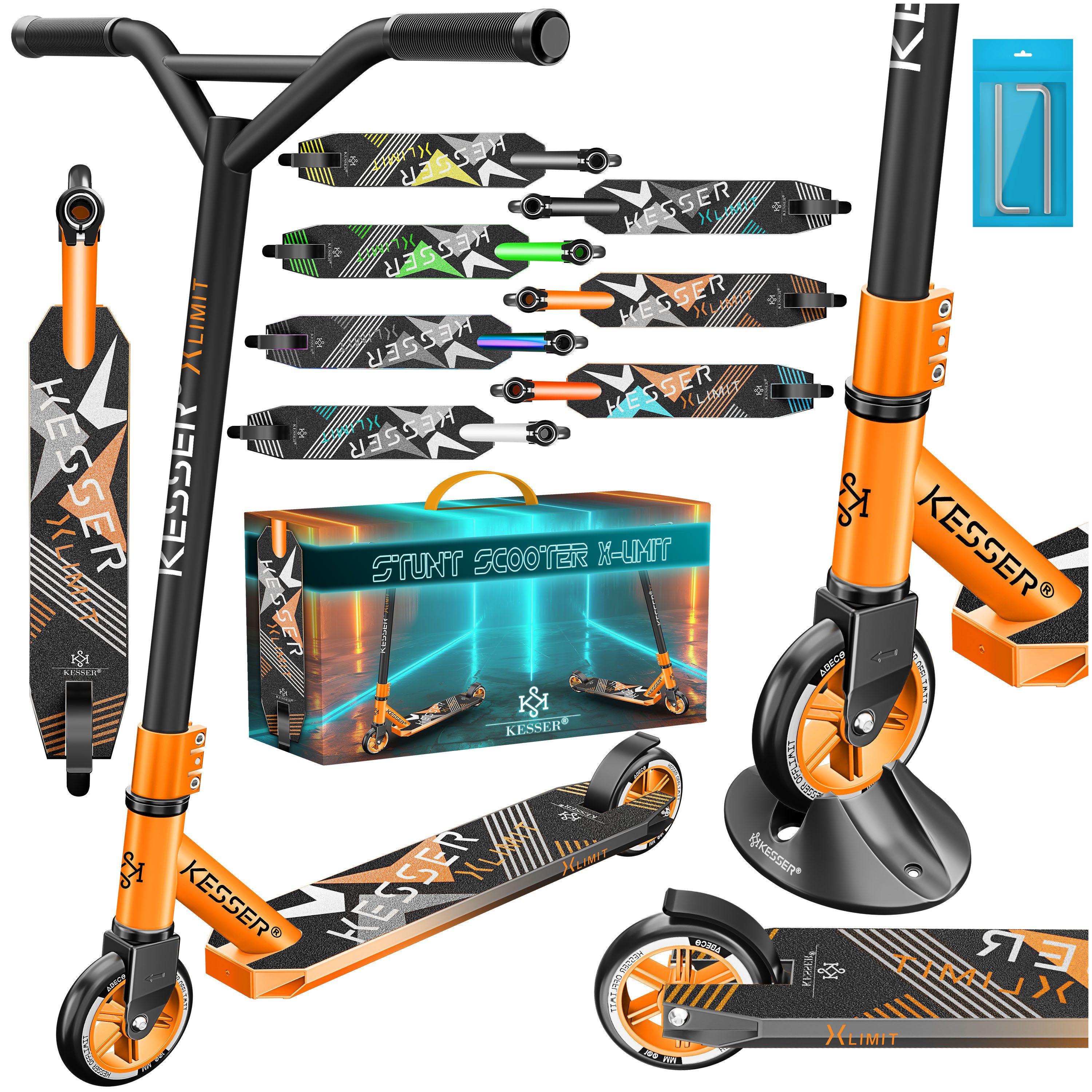 KESSER Трюк самокат, Скутеры Funscooter Трюк самокат X-Limit 360° Lenkung