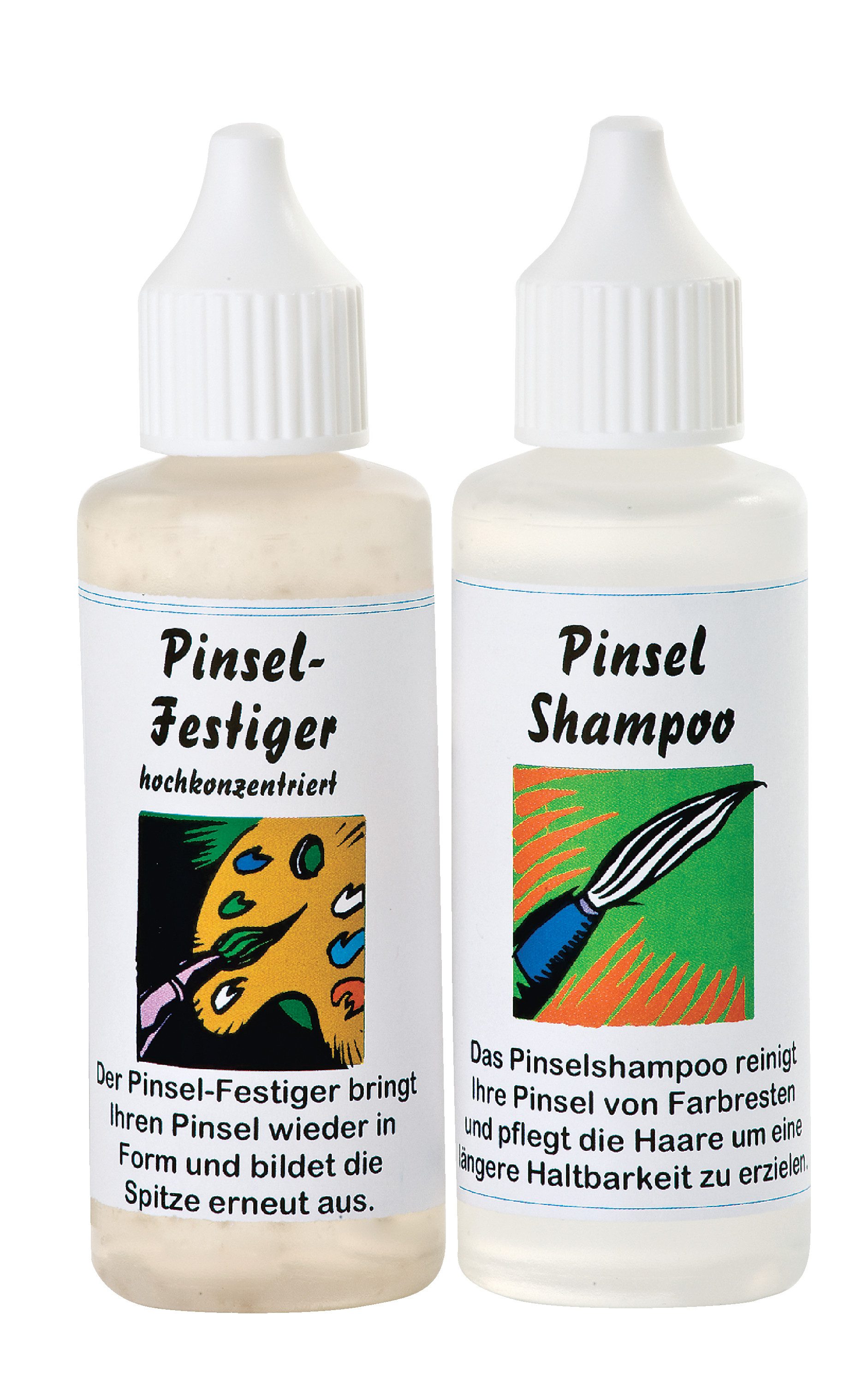 Pinsel-Shampoo und -Festiger Pflegeset (2-St. je 50 ml)