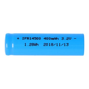 EFEST IFR14500 - 400mAh AA LiFePo4 Akku 3,2V mit Flat Top (ohne Kopf) flach Akku 400 mAh (3,5 V)