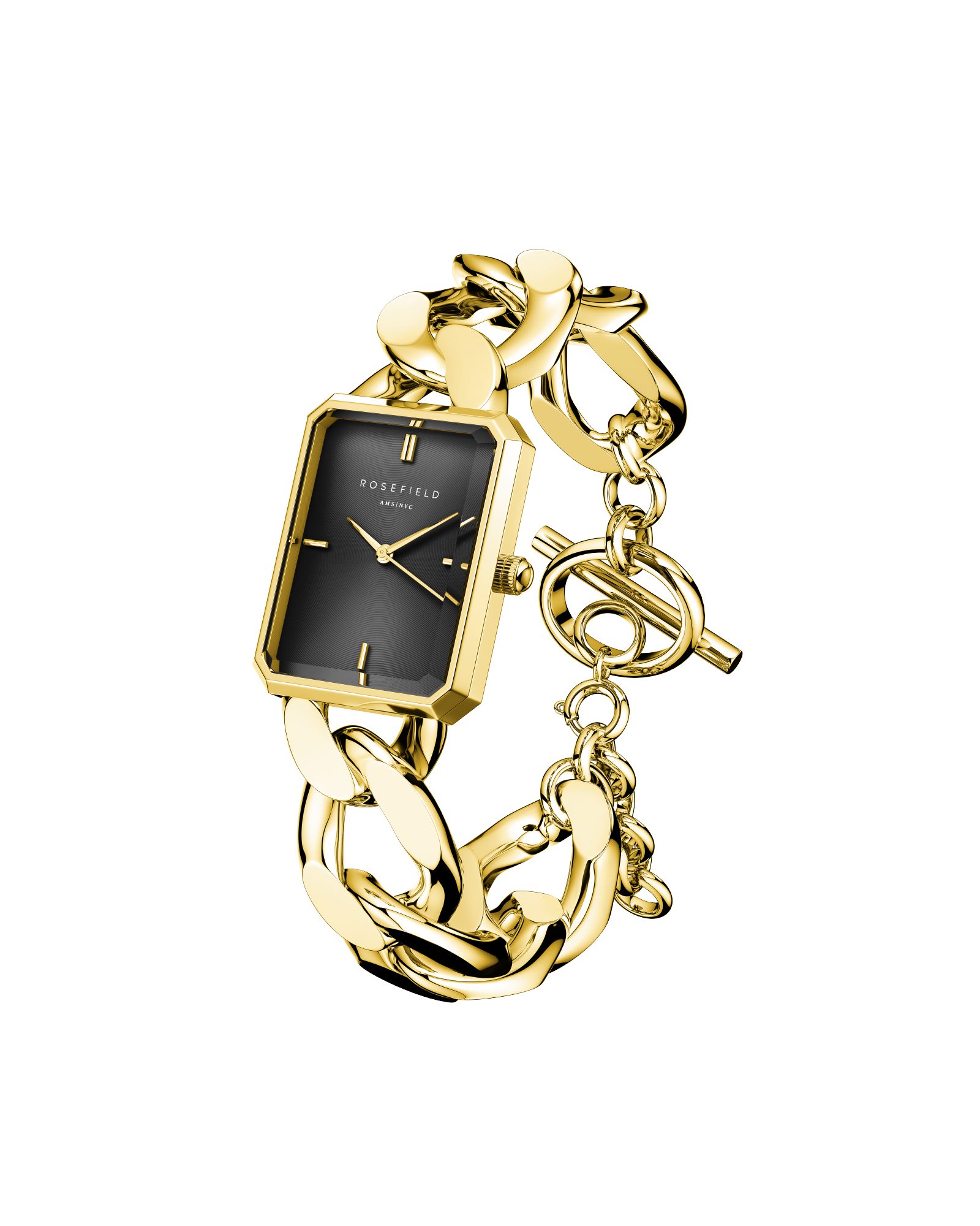 ROSEFIELD Quarzuhr ROSEFIELD Damenuhr Octagon XS 24mm Goldfarben
