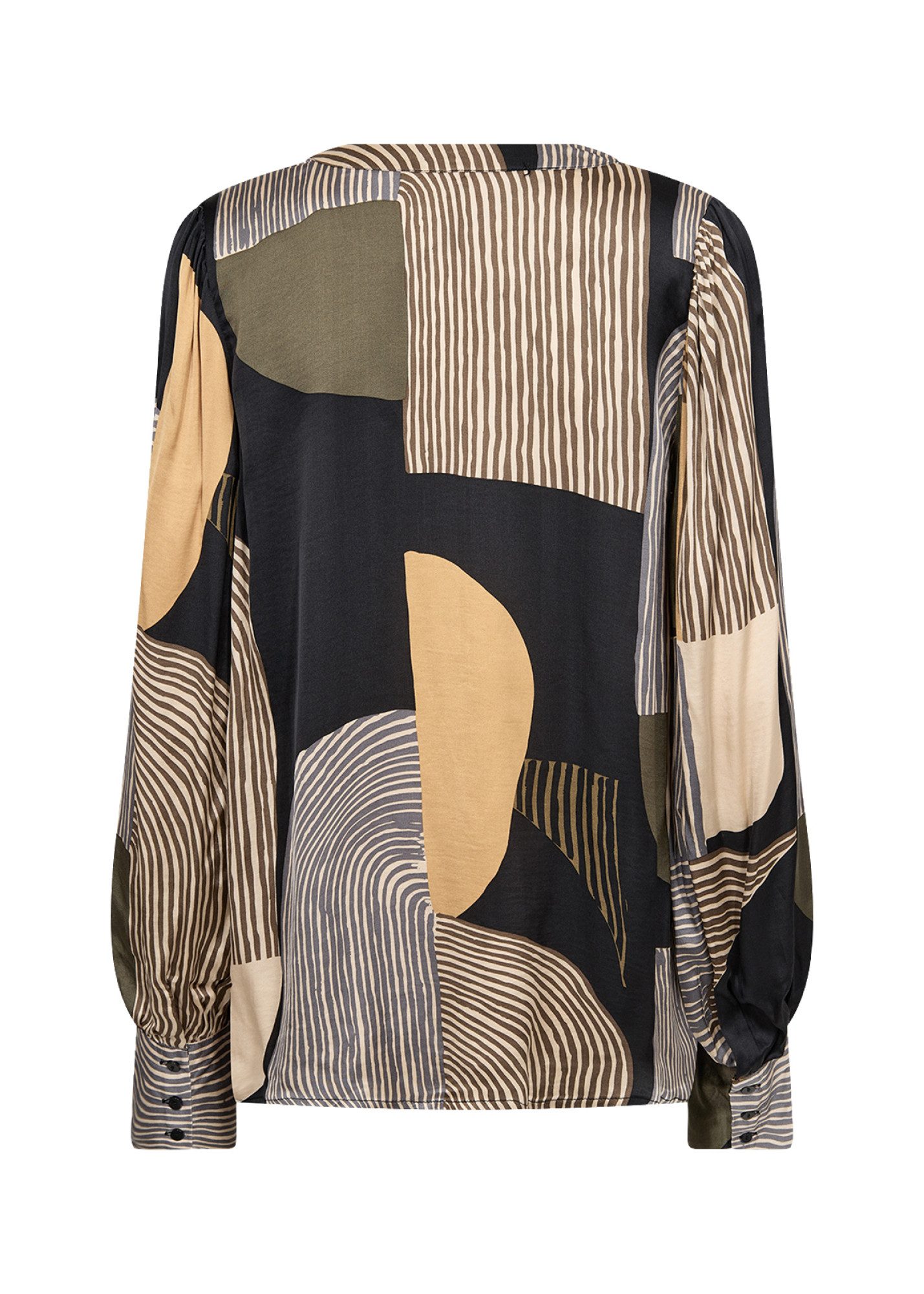 soyaconcept Langarmbluse SC-NADIKA 1 - elegante Bluse in minimalistischem Muster mit Ballonärmel