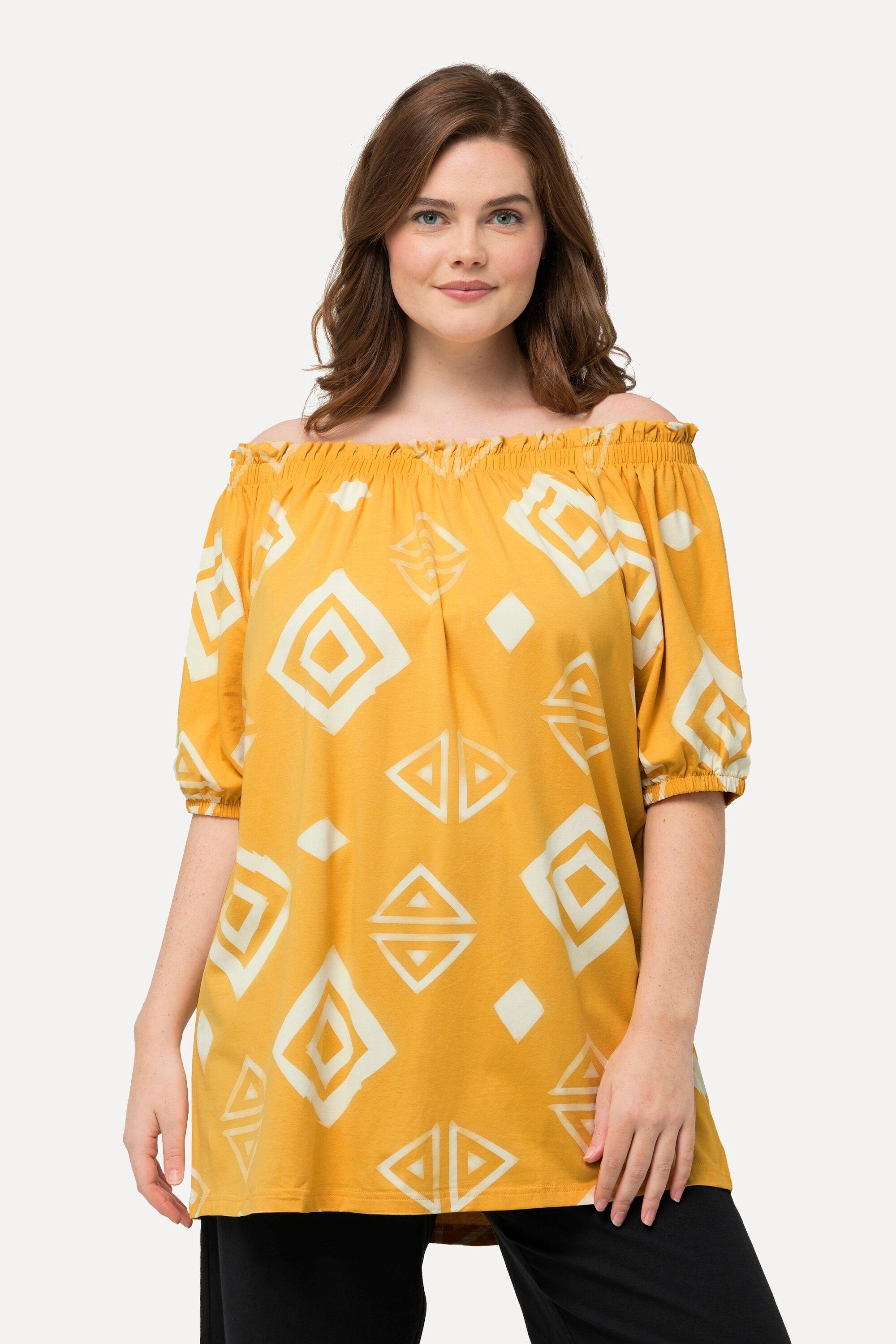 Ulla Popken T-Shirt T-Shirt Carmen-Ausschnitt Halbarm günstig online kaufen