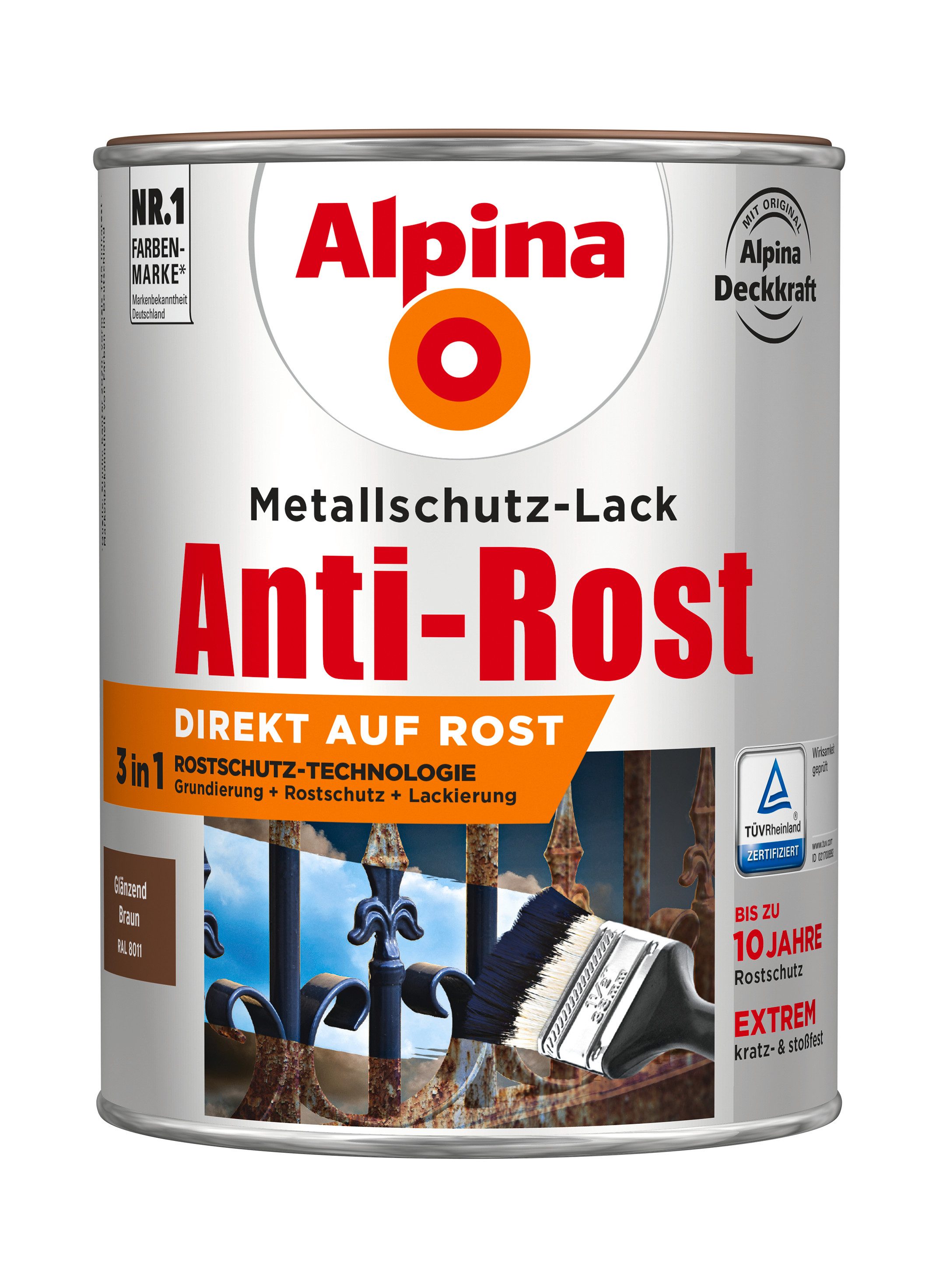 Alpina Metallschutzlack Metallschutzlack Anti-Rost glänzend
