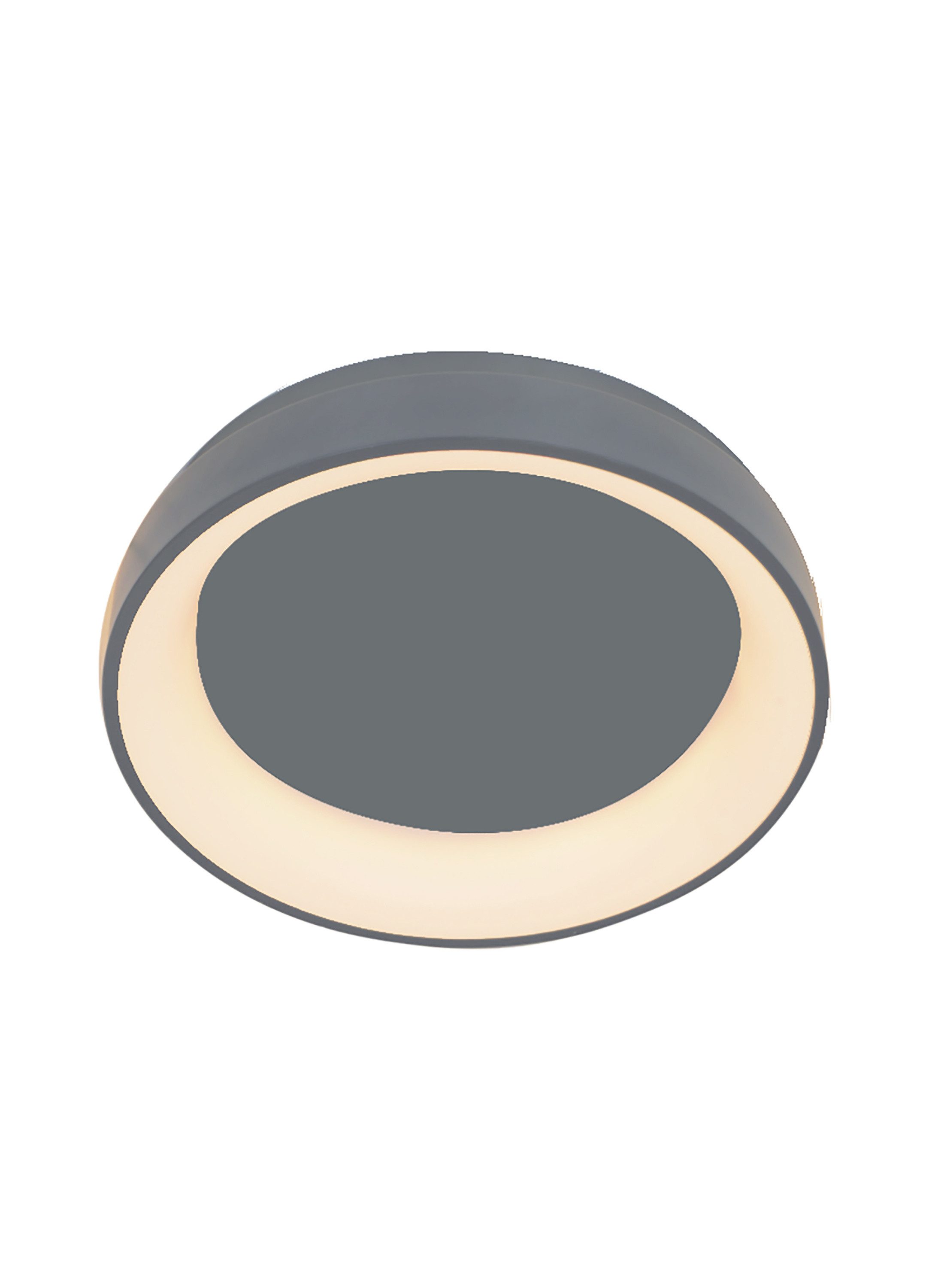 casa NOVA Deckenleuchte casa NOVA Deckenleuchte LUNEA DH 59x10 cm grau Deckenlampe, Warmweiß