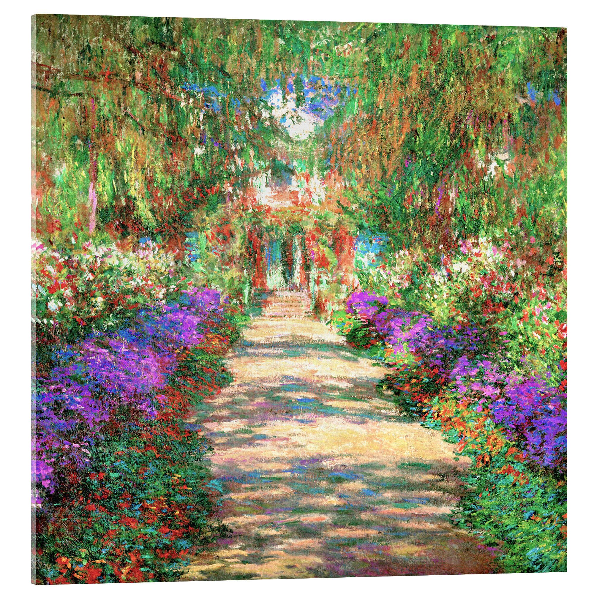 Posterlounge Wandbild Weg im Garten des Künstlers, Claude Monet, erhältlich als Poster, Leinwandbild, Wandsticker oder Acrylglasbild