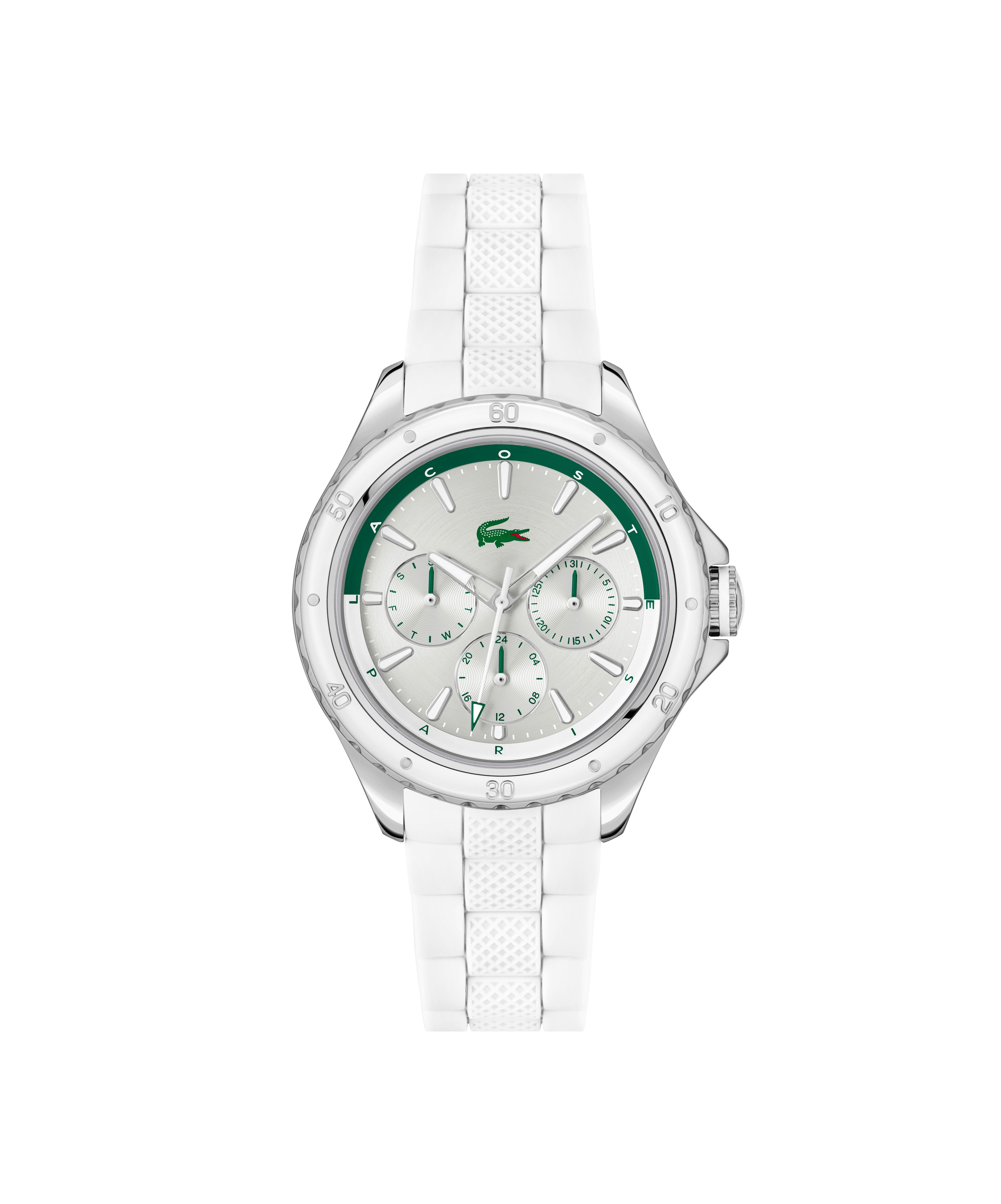 Lacoste Multifunktionsuhr SANTORINI 2001456, Quarzuhr, Armbanduhr, Damenuhr, Silikonarmband, analog