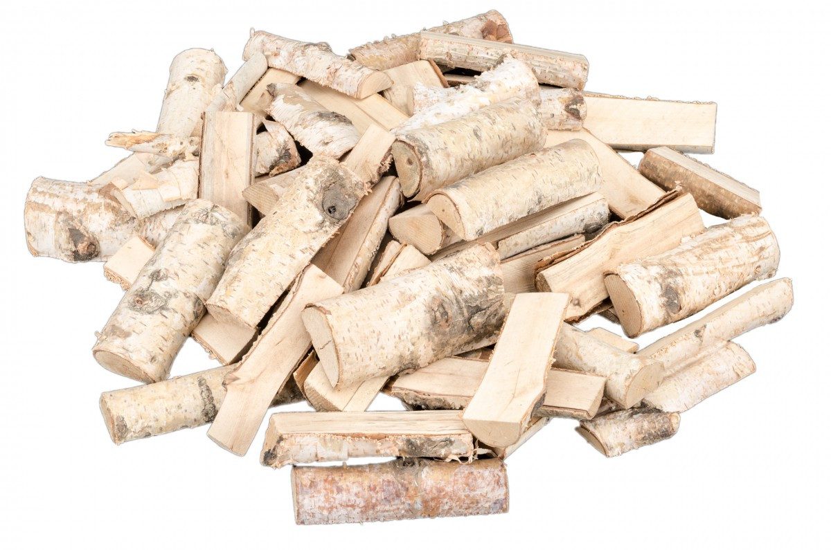 NaDeco Bastelnaturmaterial Birkenstamm-Stücke halbiert, Natur, 12 cm, 1 kg Betula Dekoholz