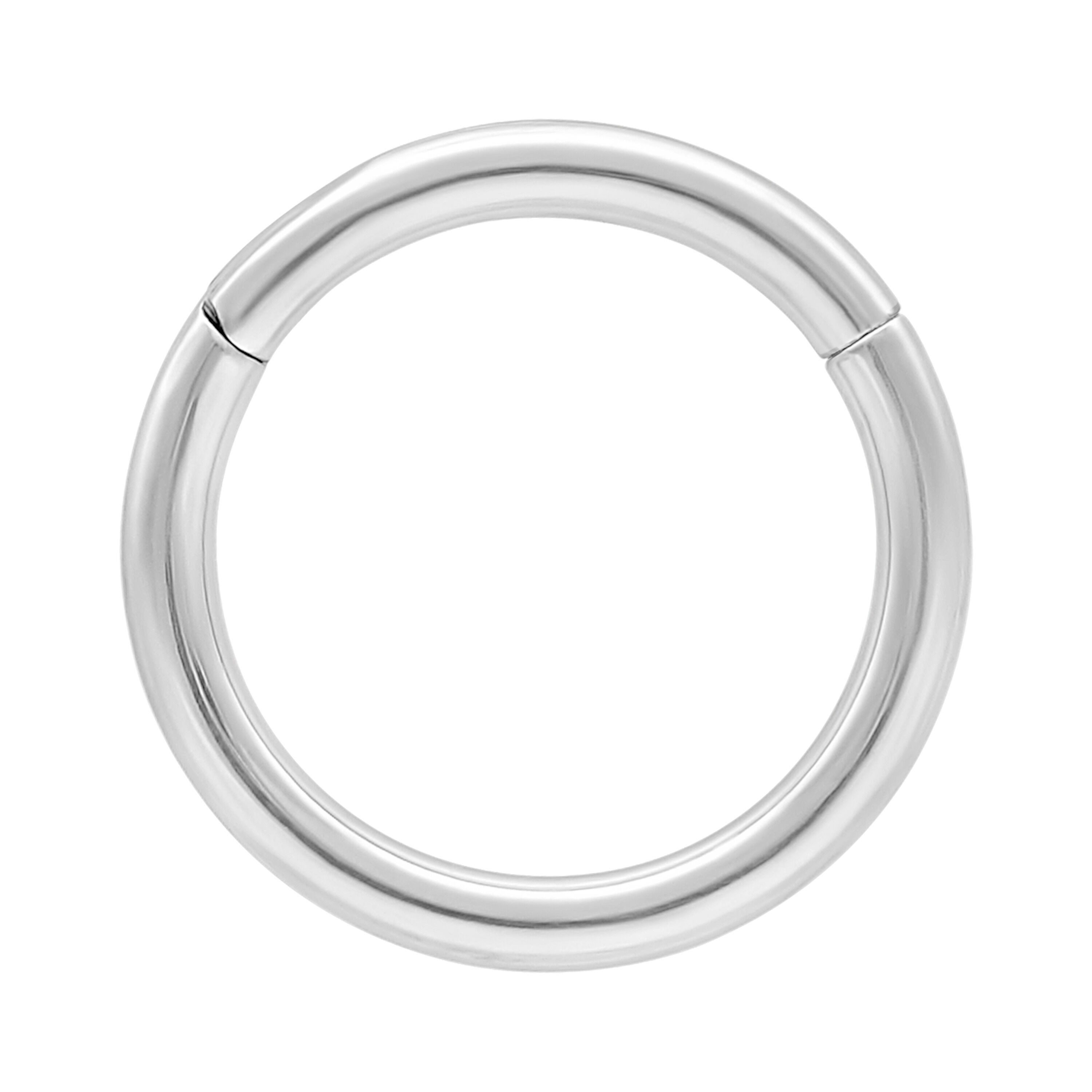 Wildcat Nasenpiercing Hinged Ring 14K Whitegold für Ohr, Nase, Lippe, Bauchnabel, 1 Stück, 585er Gold - wasserfest, hautverträglich, Gold