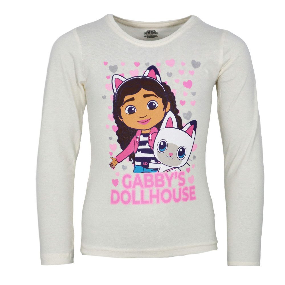 Gabby's Dollhouse Langarmshirt Gabbys Dollhouse Mädchen Kinder Langarm Shirt Gr. 104 bis 134, Baumwolle