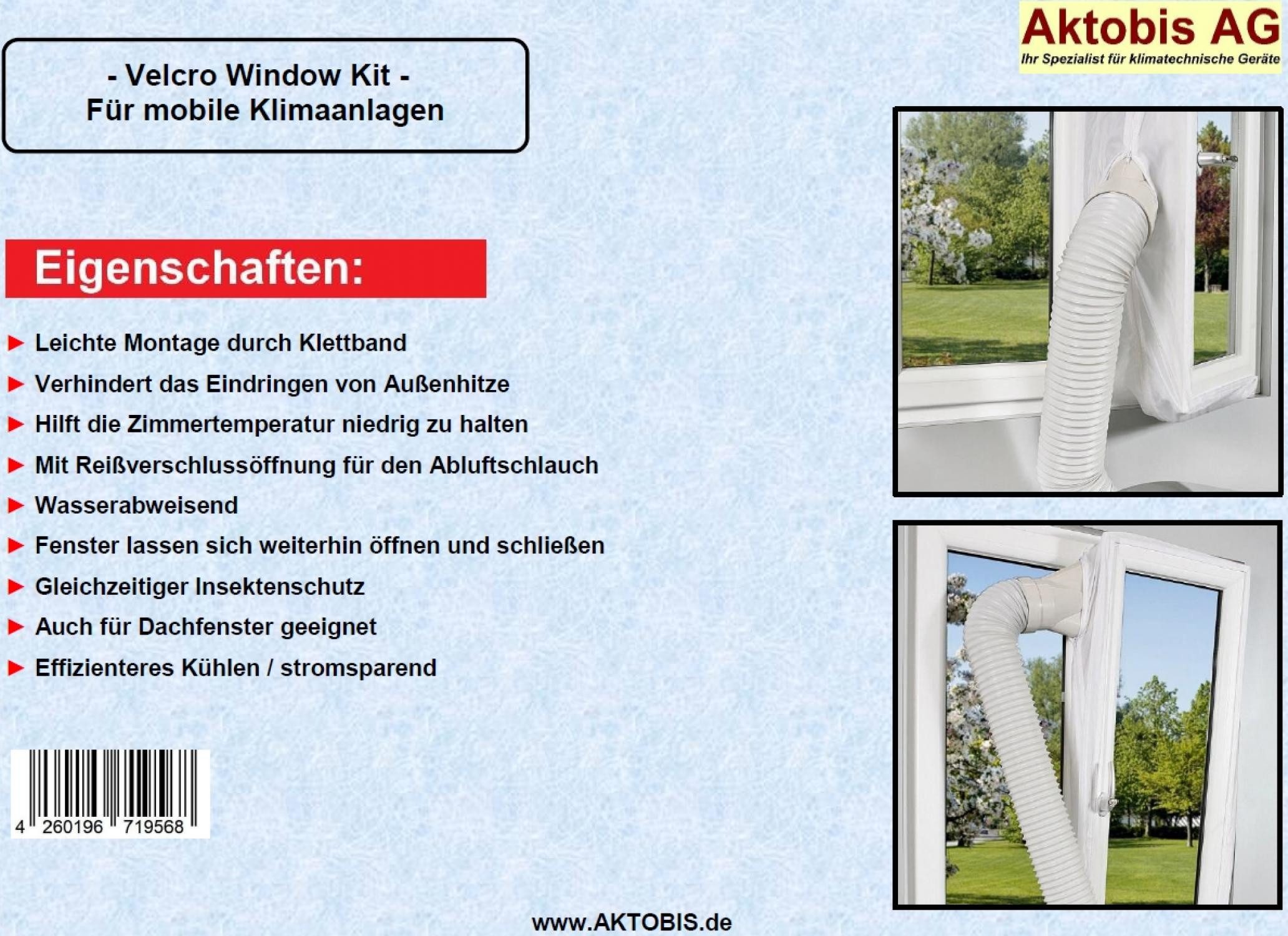 WDH FensterSet Erweiterung Velcro Window Kit / Fenster