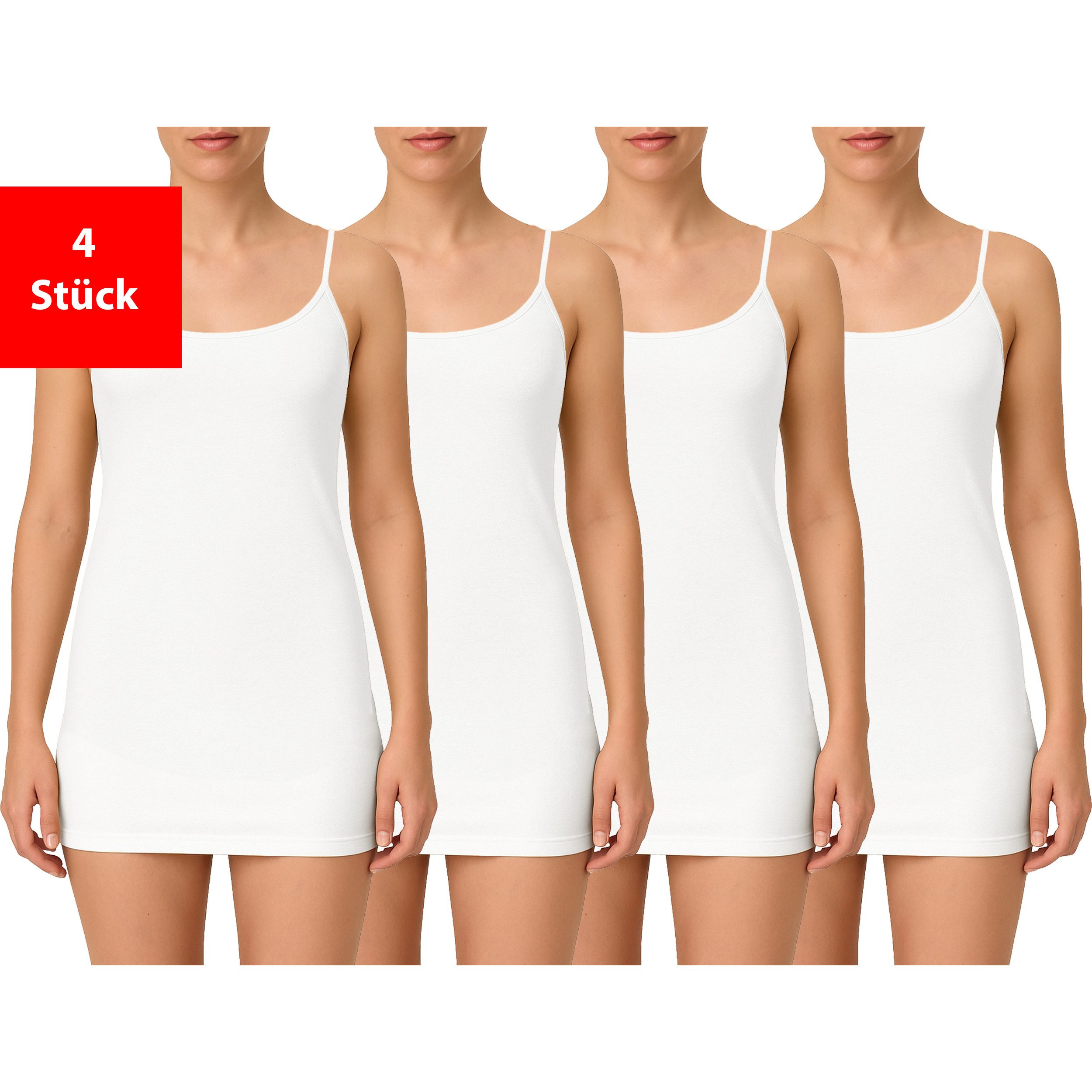 Fashionschmiede Spaghettitop Damen Unterhemd aus 100 % Baumwolle im praktis günstig online kaufen