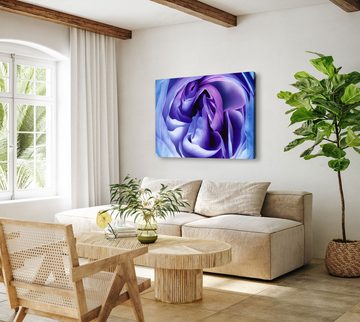 Sinus Art Leinwandbild 120x80cm Wandbild auf Leinwand Blüte Blume Nahaufnahme Violett Kunstvo, (1 St)