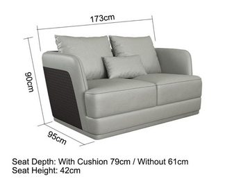JVmoebel Wohnzimmer-Set, Ledersofa Couch Wohnlandschaft 3 2 1 Sitzer Garnitur Design Modern