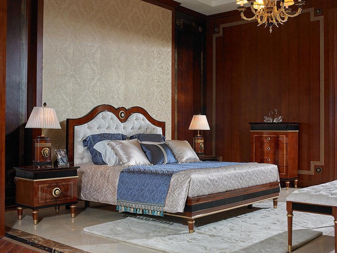 Bett Doppelbett Luxus JVmoebel Bett, Barock Luxur Rokoko Design Ehebett Betten