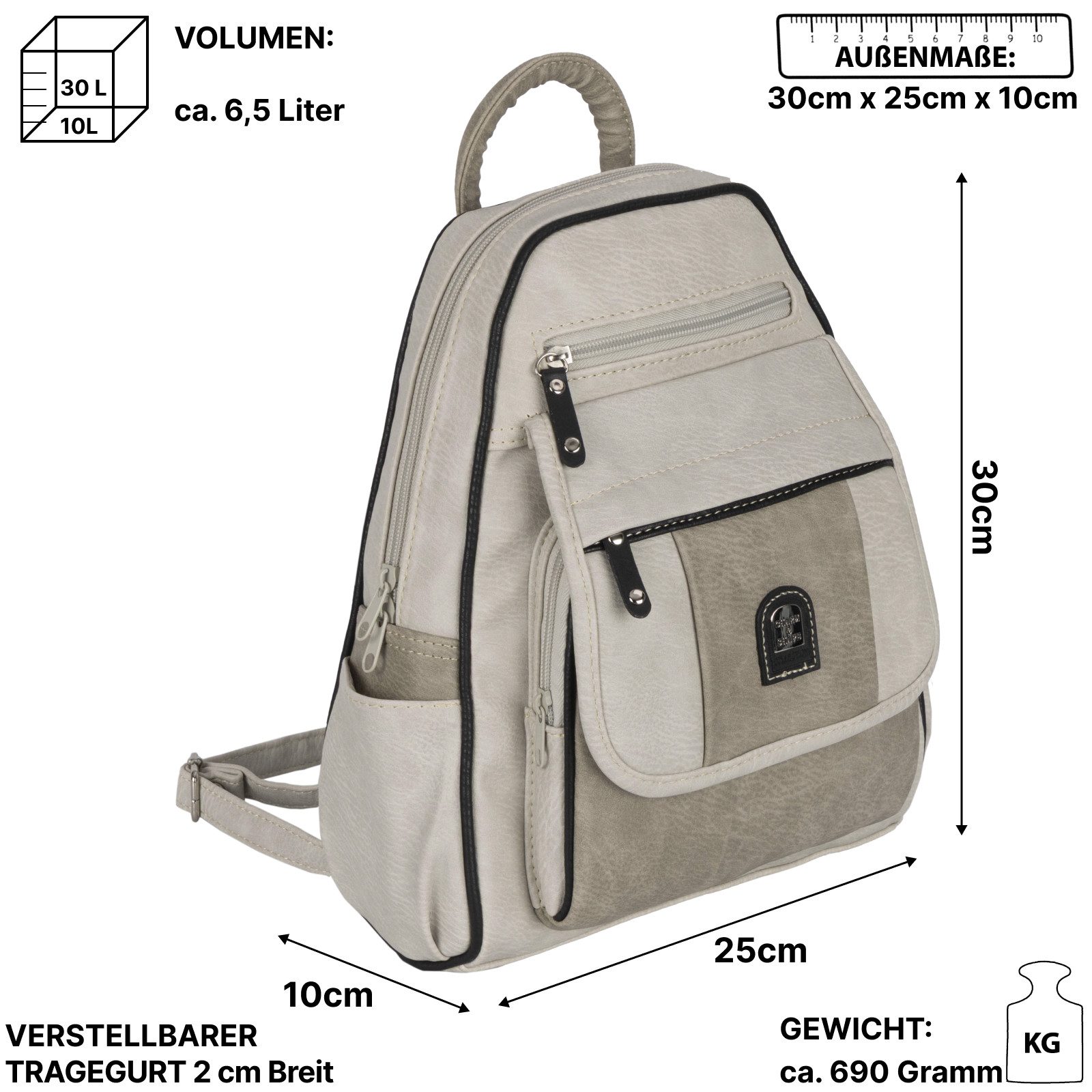 EAAKIE Rucksack Cityrucksack Damenrucksack Tagesrucksack Stadt günstig online kaufen