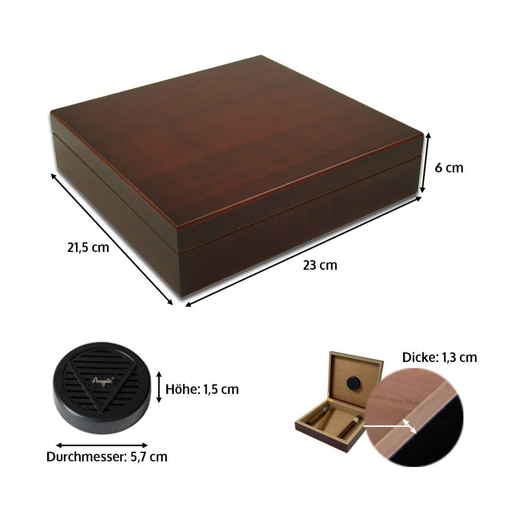 Coumo Humidor Dekor, Zigarrenschneider Set Kirschholz Zigarren, 15 Humidor für mit