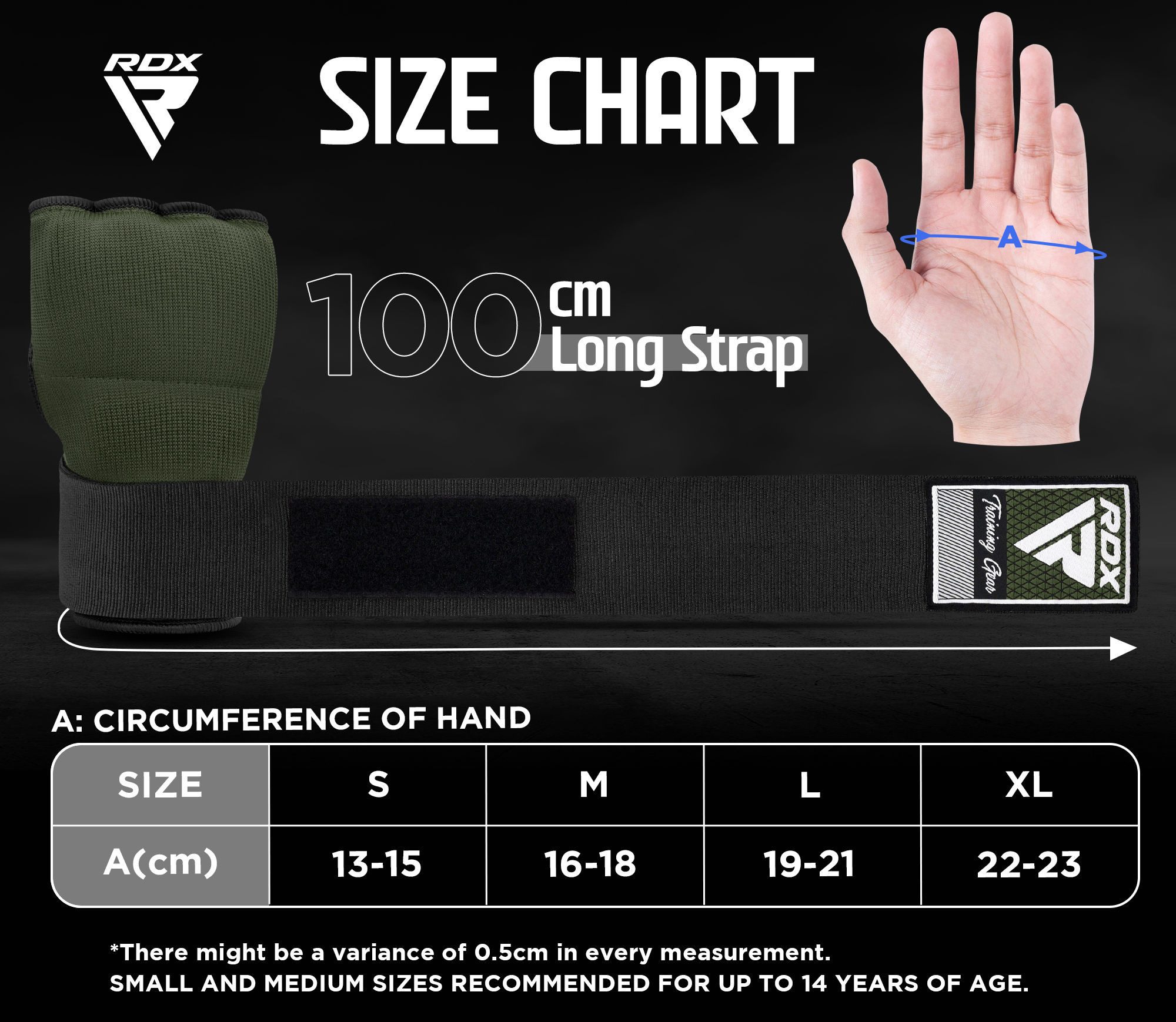 RDX Sports Boxhandschuhe RDX Boxen elastische Innenhandschuhe, MMA, Boxbandagen, Handschuhe