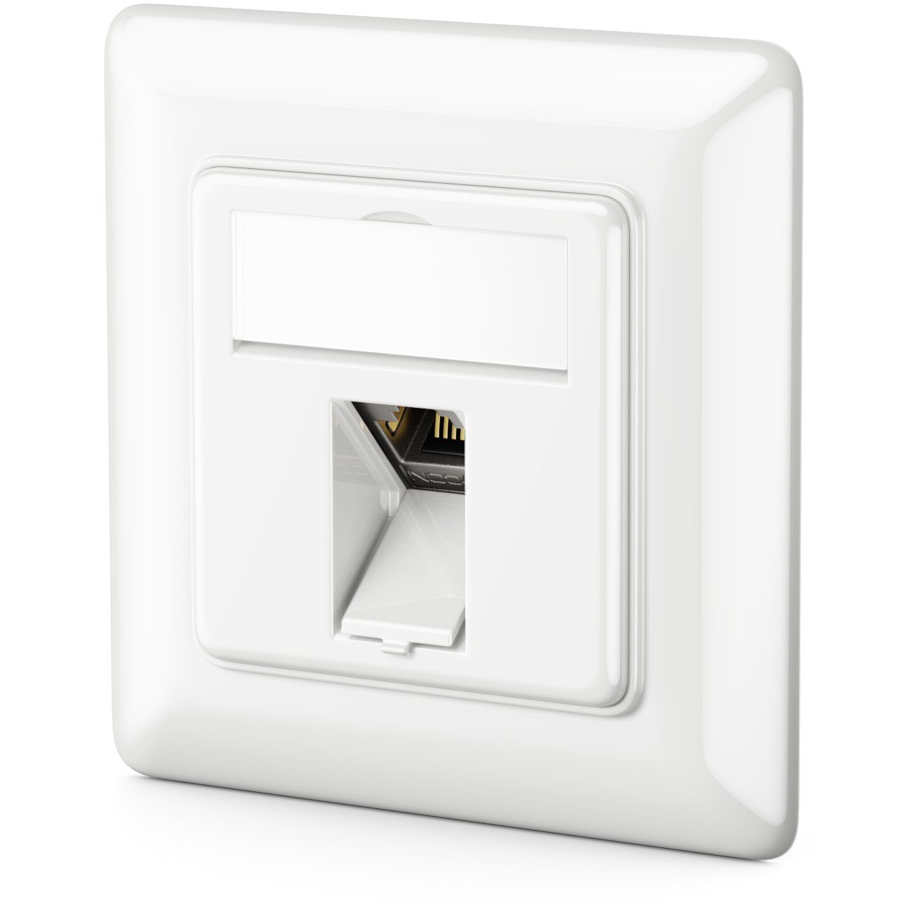 deleyCON 1x CAT6a Keystone Netzwerkdosen Set STP Geschirmt Metall Netzwerk-Adapter