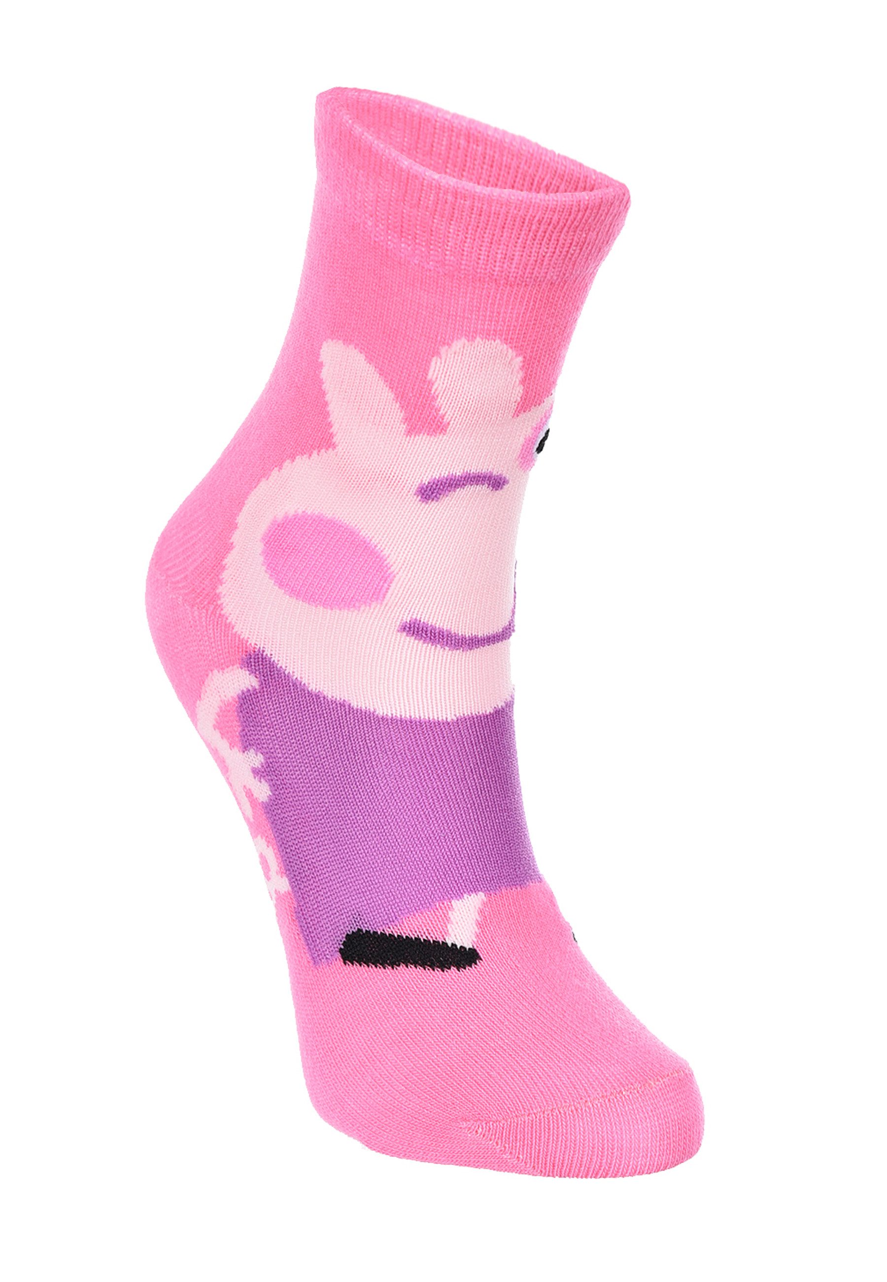 Peppa Pig Socken Peppa Wutz Kinder Mädchen Socken Strümpfe (3-Paar)