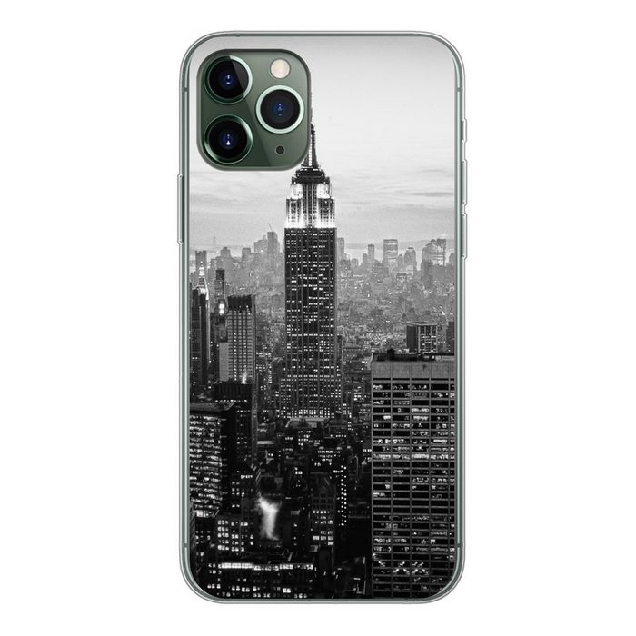 MuchoWow Handyhülle New York City Schwarz-Weiß-Fotodruck Handyhülle Apple iPhone 11 Pro Smartphone-Bumper Print Handy