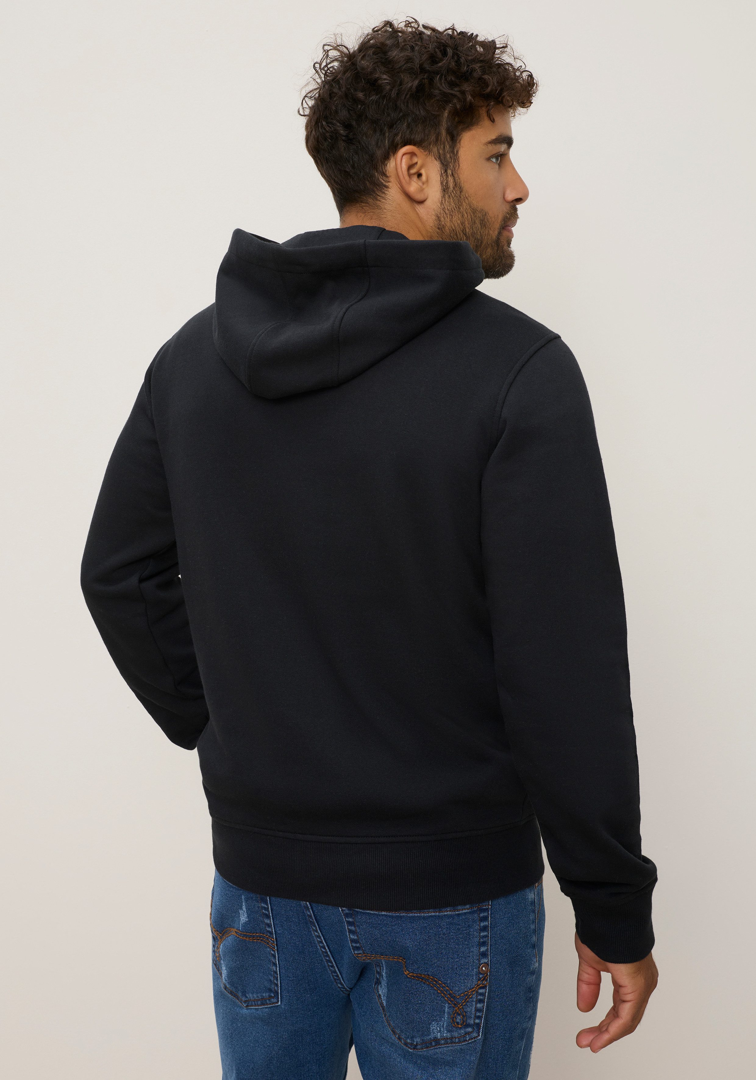 Bruno Banani Kapuzensweatshirt mit Reißverschluss, in bedruckter Optik