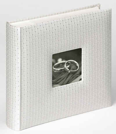 Walther Design Fotoalbum Hochzeitsalben Glamour, buchgebundenes Album, Textileinband, Strass-Steine, Cover-Ausstanzung