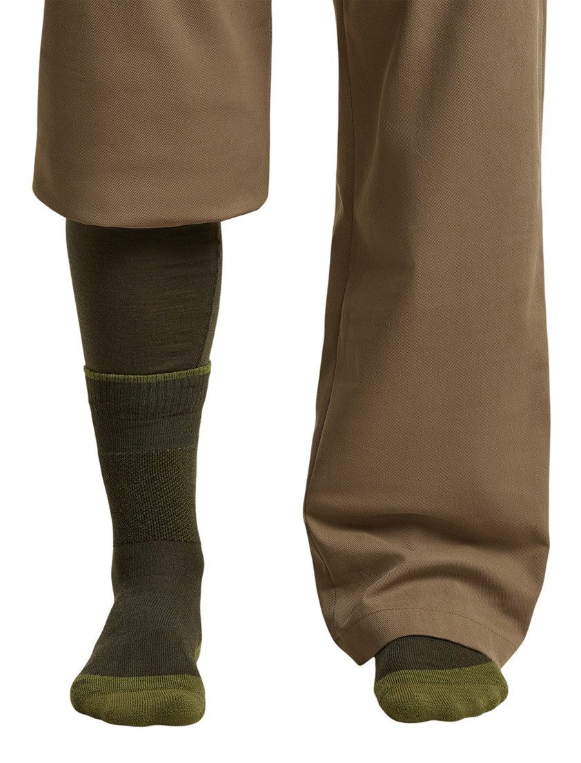 Icebreaker Wandersocken Crew Hike+ Medium (Merinowolle, strapazierfähig, leicht) mossgrün