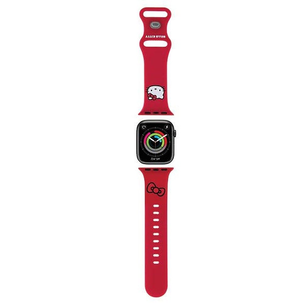 Hello Kitty Smartwatch-Armband Ersatzarmband Sportarmband Wechselarmband, Silikon, Kitty-Motiv, Druckknopf, anpassbar