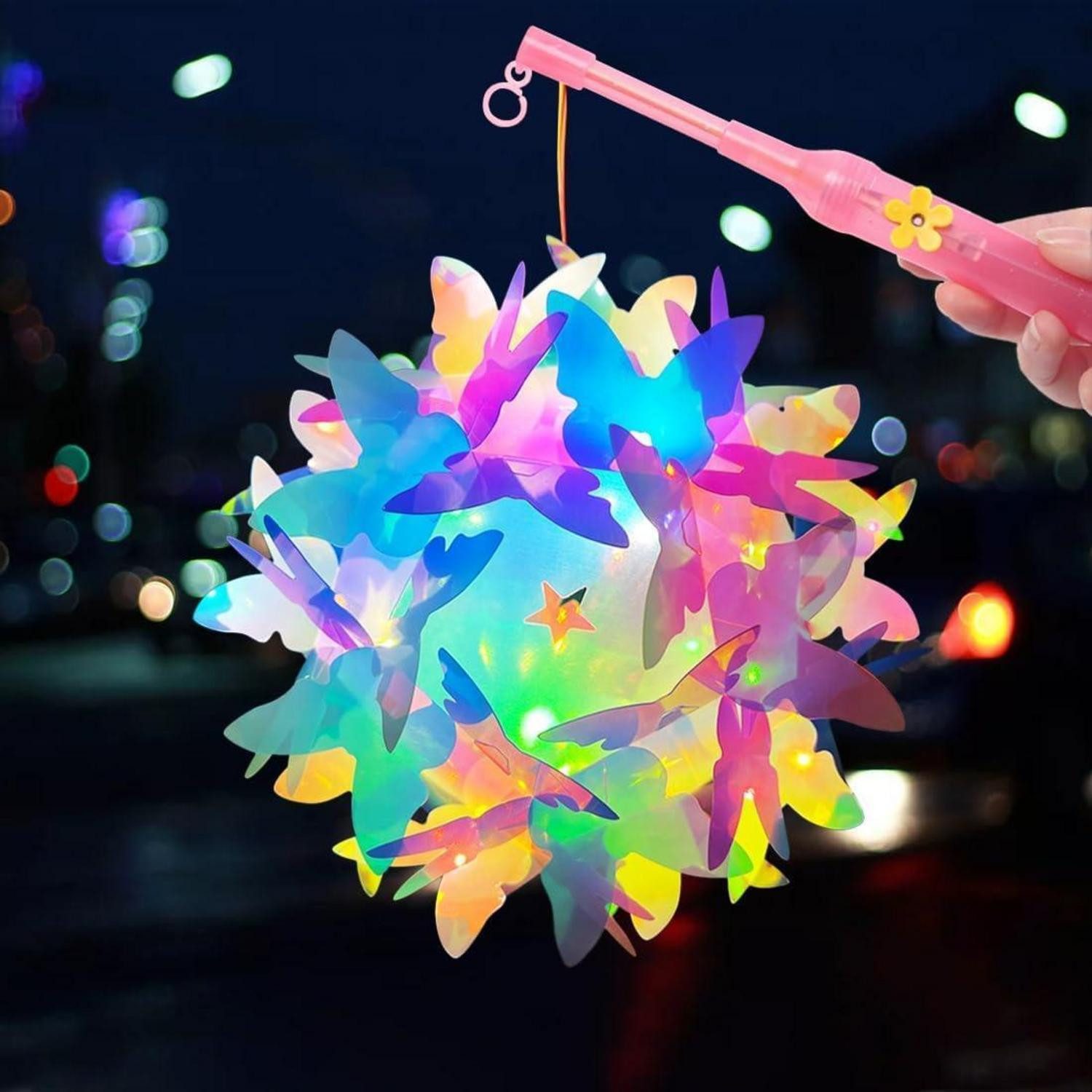 LuxusKollektion Dekohänger Laterne Kinder St Martin Bastelset Laternenstab Lampions Halloween