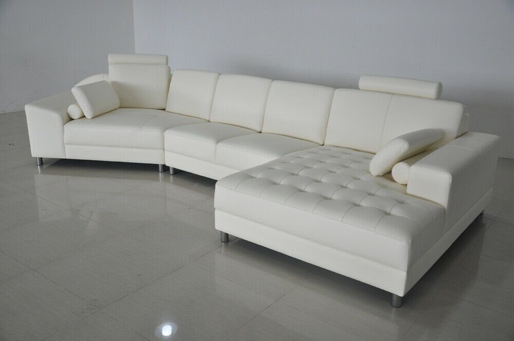 JVmoebel Ecksofa, Design Ecksofa Leder Couchen Sofas U Form Sofa Couch Polster Neu
