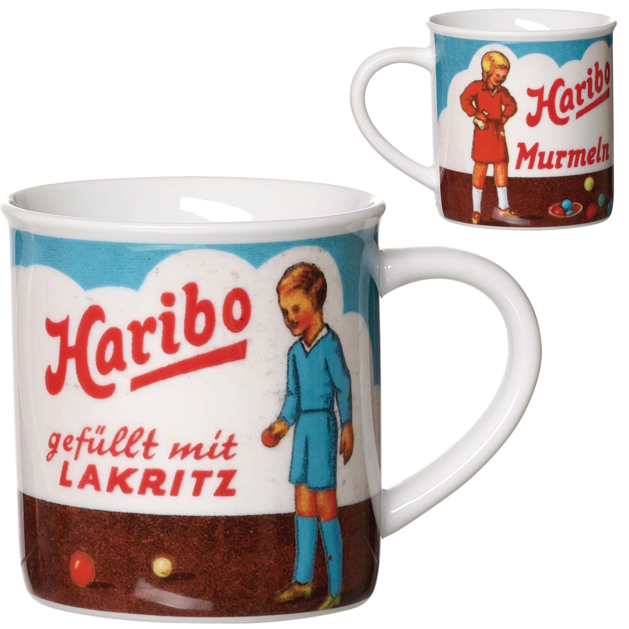 Ritzenhoff & Breker Becher HARIBO Retro, Lakritz, 380 ml, 1-tlg., Porzellan, spülmaschinenfest