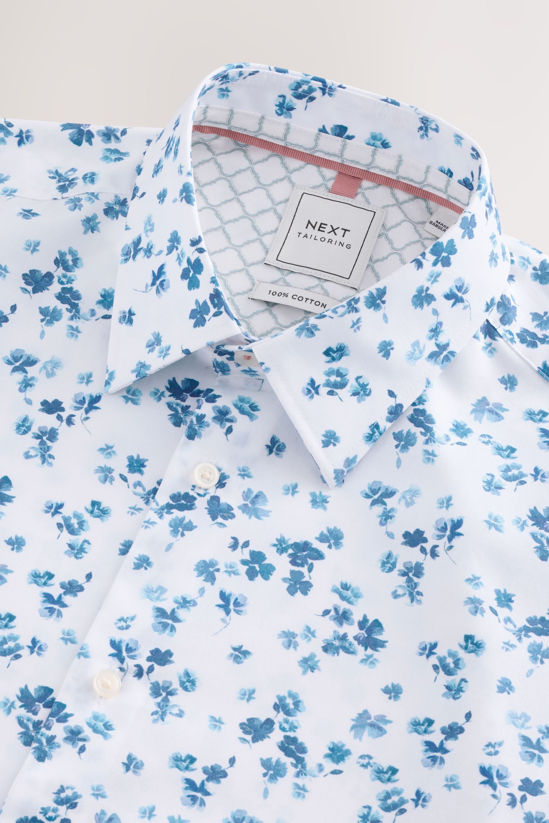 Next Langarmhemd Formelles Hemd mit Print und Sportmanschetten (1-tlg) günstig online kaufen