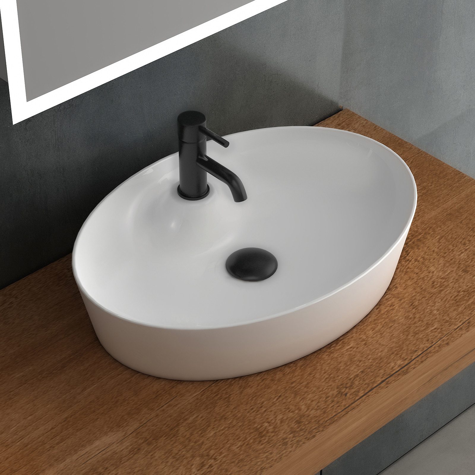 Alpenberger Aufsatzwaschbecken Waschbecken mit Nano Beschichtung und vorgeb günstig online kaufen