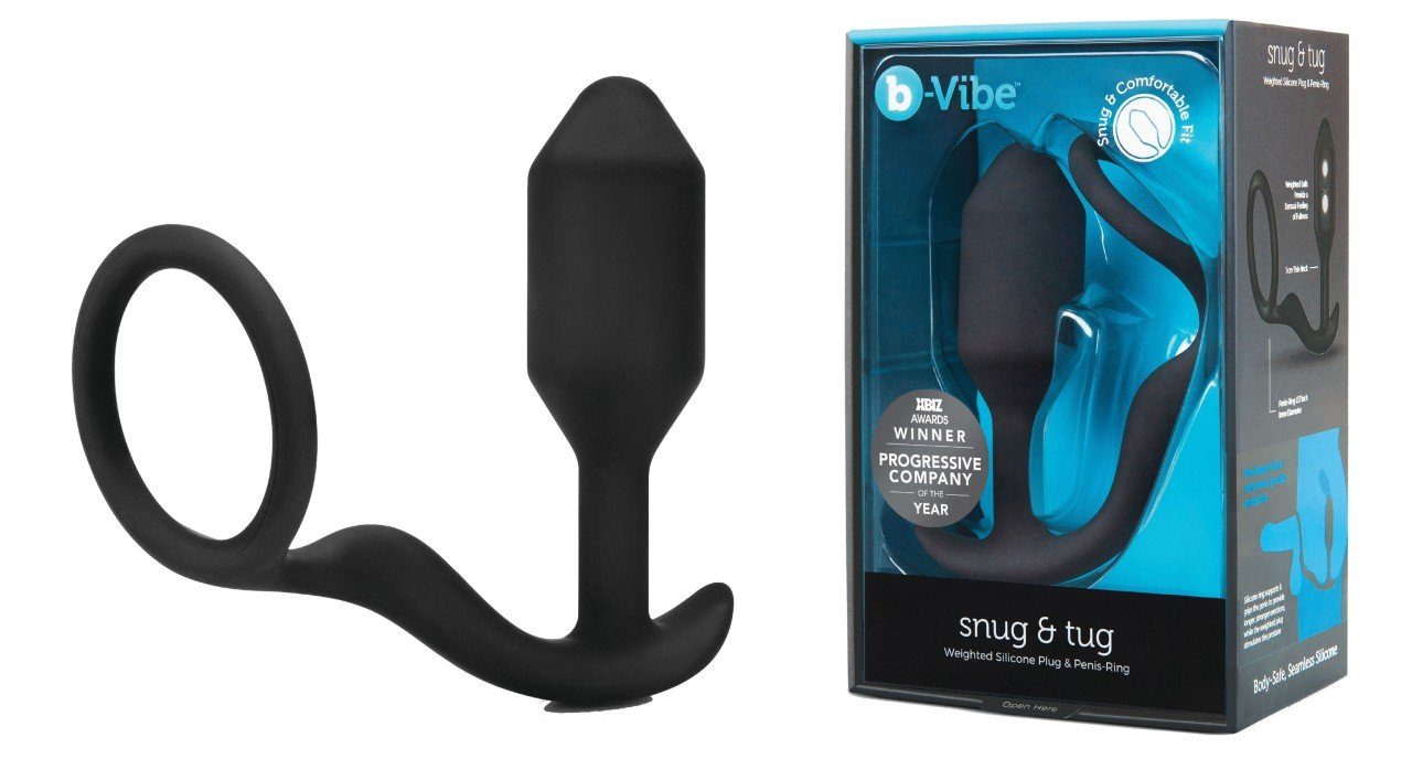 b-Vibe Penisring b - Vibe Snug & Tug Black - (M,S,XL)