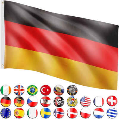 FLAGMASTER Flagge FLAGMASTER Fahne Flagge, Größe 120cm x 80cm (Flagge), 29 Verschiedene Fahnen zur Wahl, Metallösen zur Befestigung