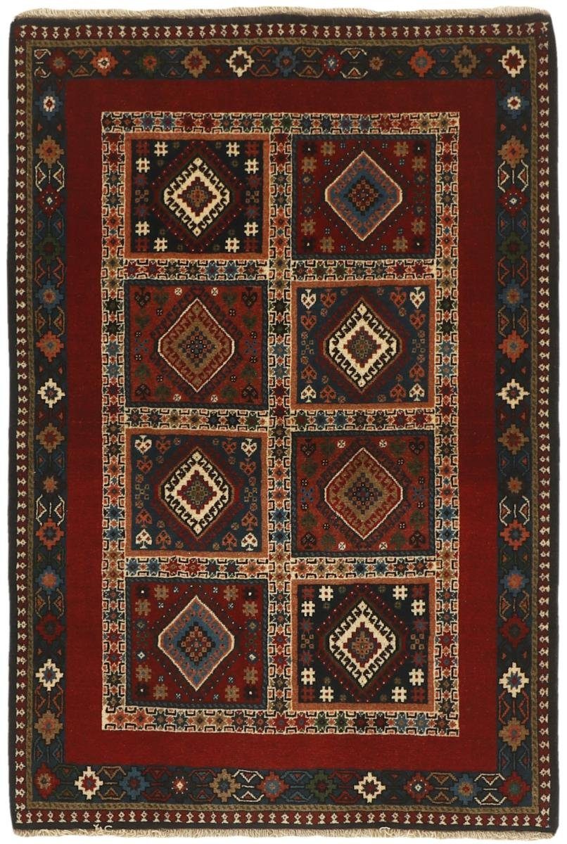 Orientteppich Yalameh 102x149 Handgeknüpfter Orientteppich / Perserteppich, Nain Trading, rechteckig, Höhe: 12 mm