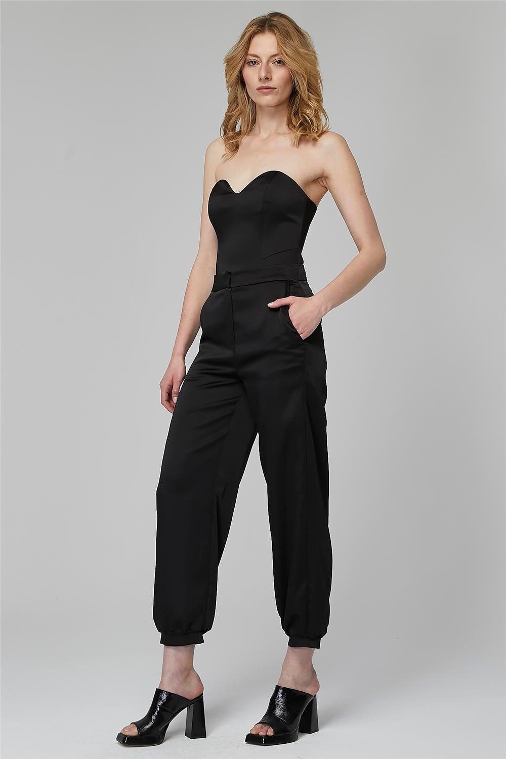 HomeStore Bequeme Jeans Satin-Manschettenhose