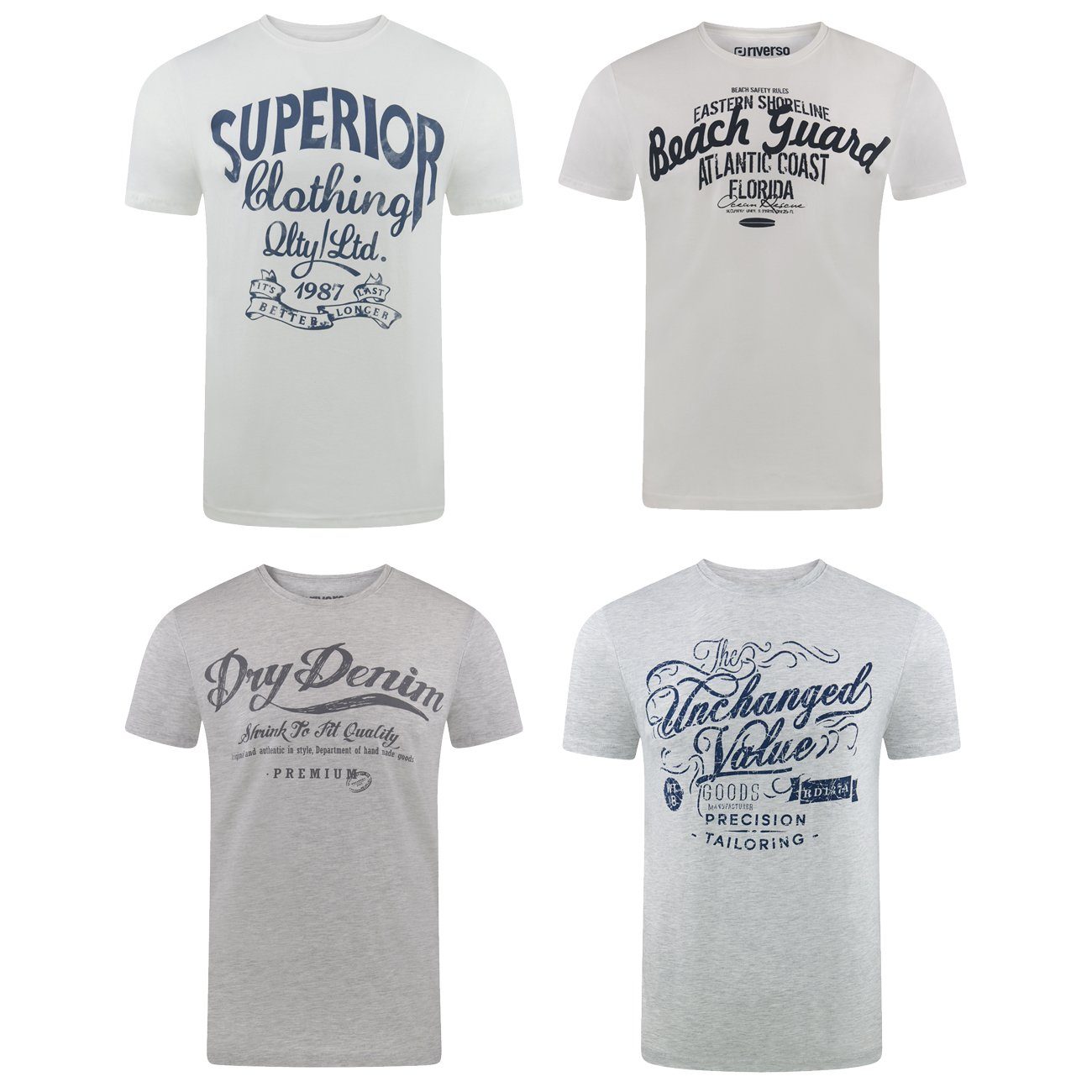 riverso T-Shirt Herren Printshirt RIVLeon Regular günstig online kaufen