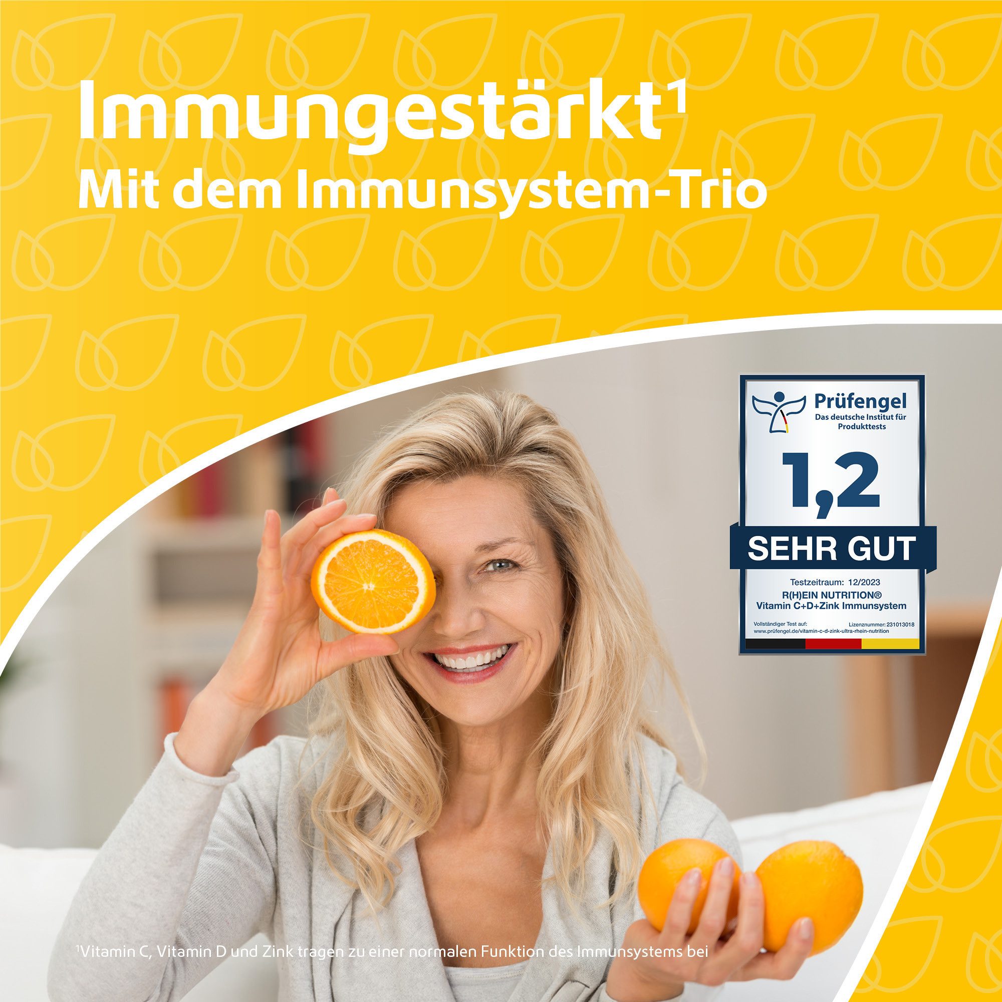 R(h)ein Nutrition Vitamin C + Vitamin D + Zink Immunsystem Ultra Kapseln, 120 St., 68.8 g