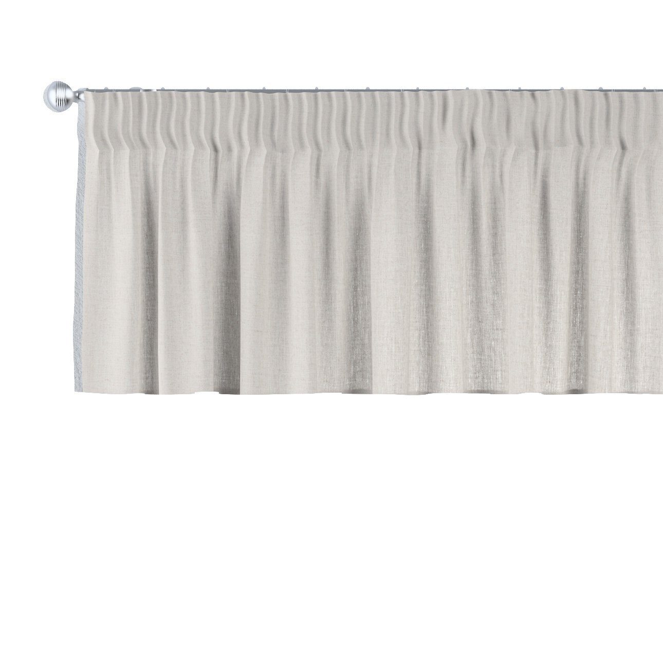 Vorhang mit Kräuselband 130 x cm, 40 Dekoria grau-beige Leinen