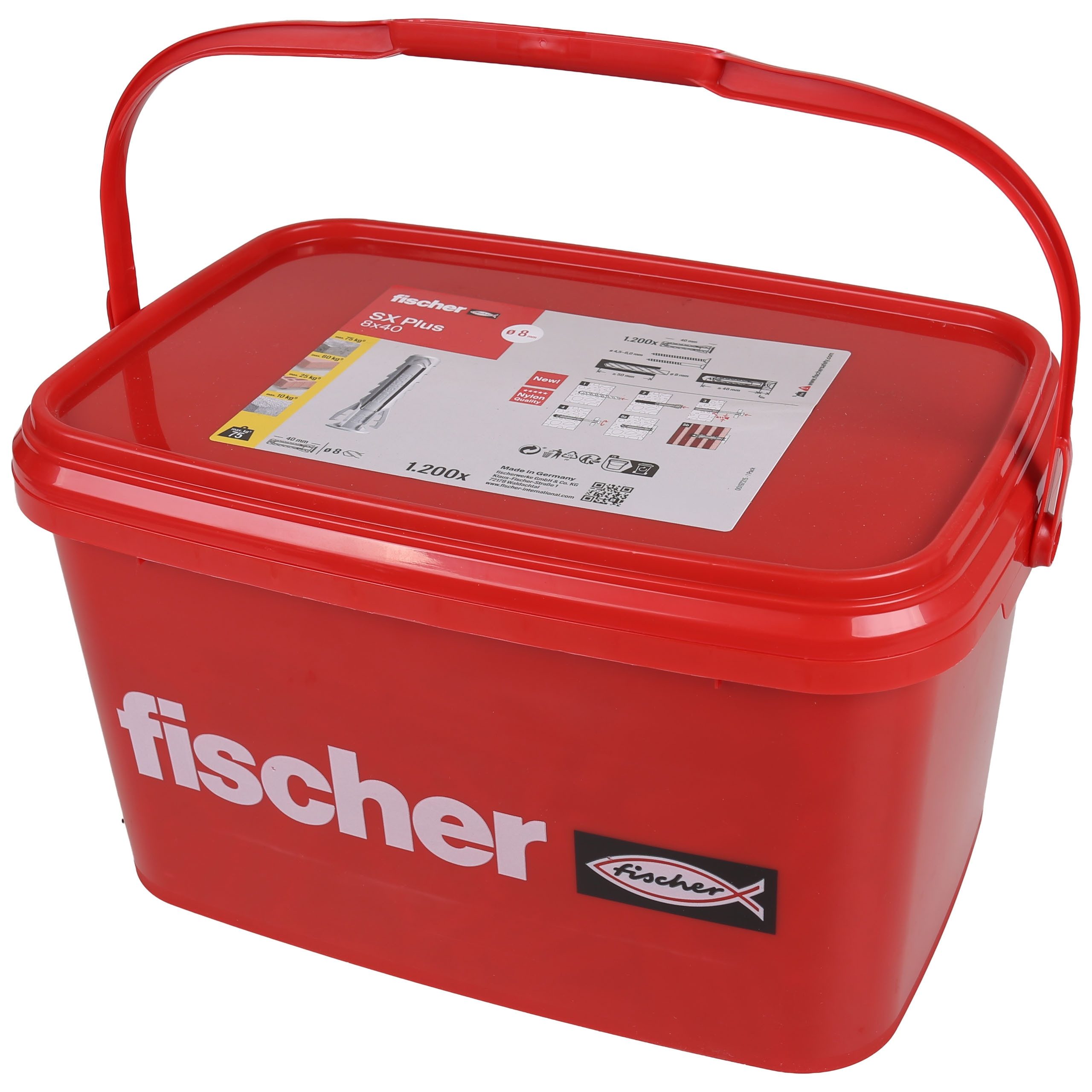 fischer Universaldübel Fischer ROBUSTE SX Plus Dübel 8 x 40 mm FÜR BAUSTOFFE, (1200-tlg)