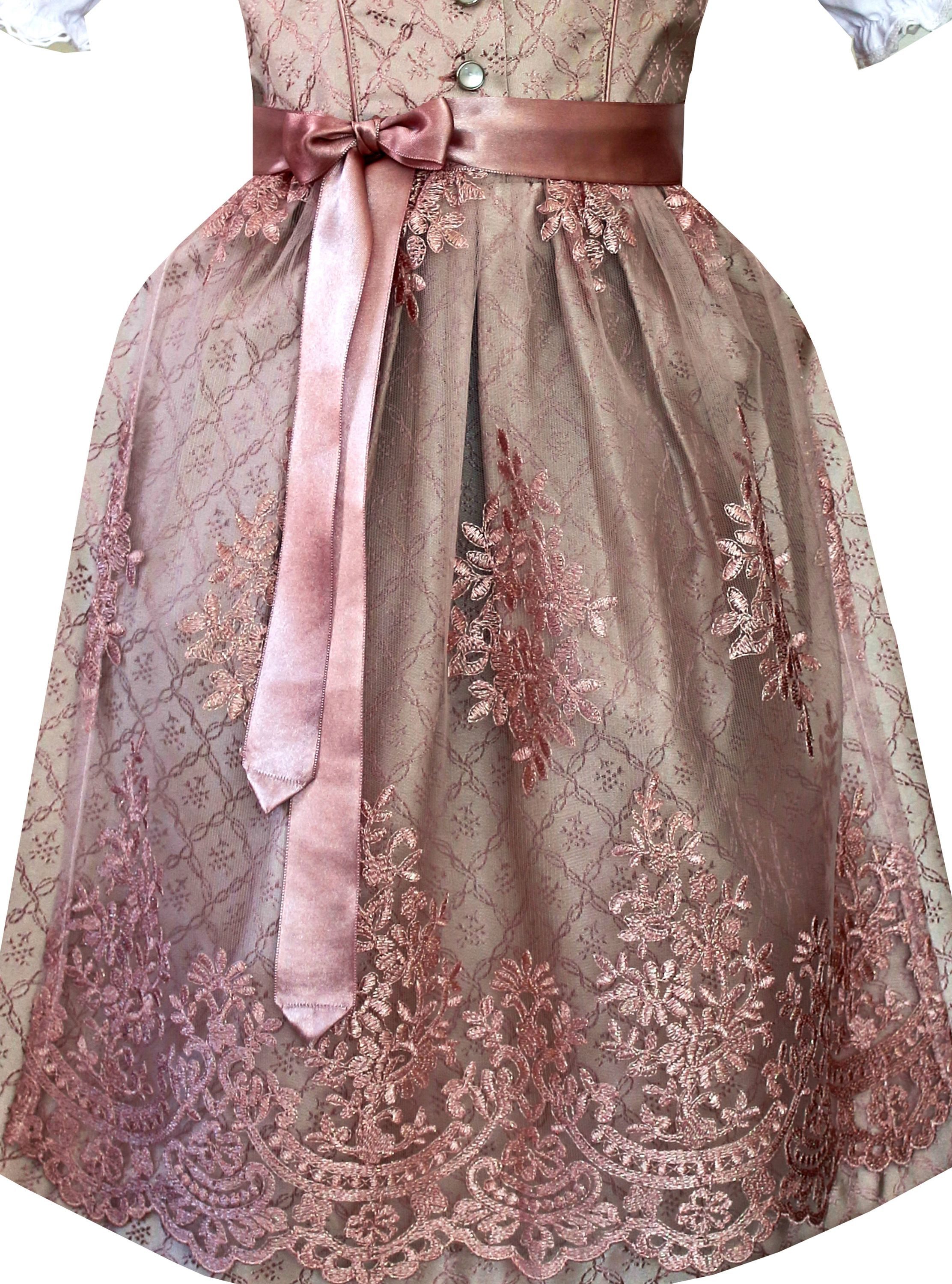 Alpenmärchen Dirndl Kinderdirndl Bella in Rosa - ALM-K979 – Bild 3 von 3
