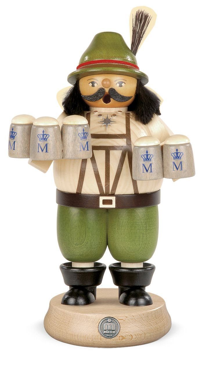Räuchermännchen Räucherfigur Räuchermann groß Bayrischer Schankwirt (BxH):13x21cm