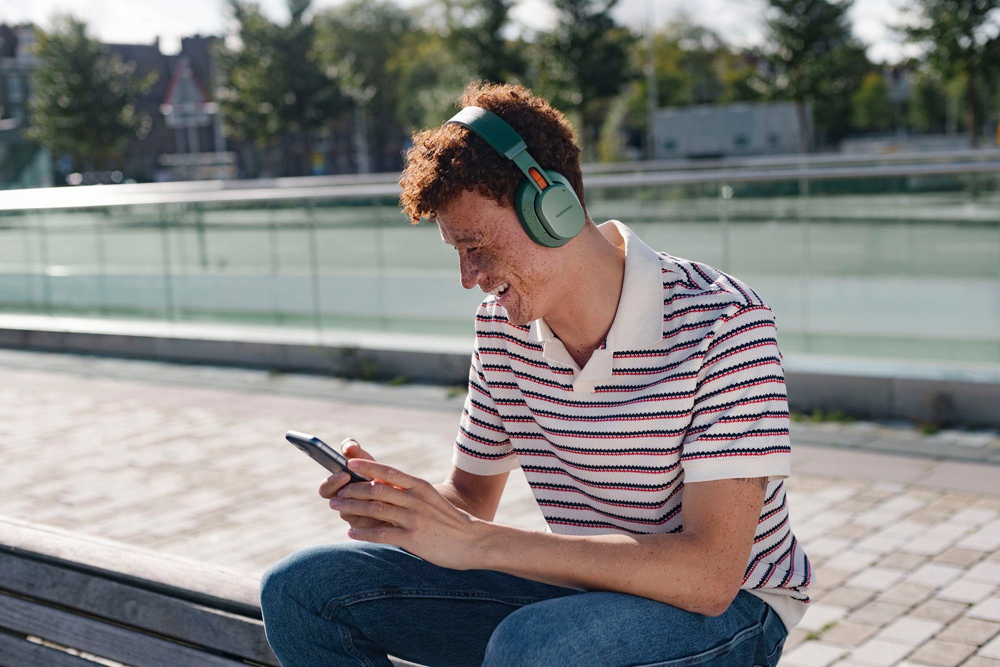 Fairphone Fairbuds XL Bluetooth) Cancelling (ANC), grün Over-Ear-Kopfhörer Noise (Active